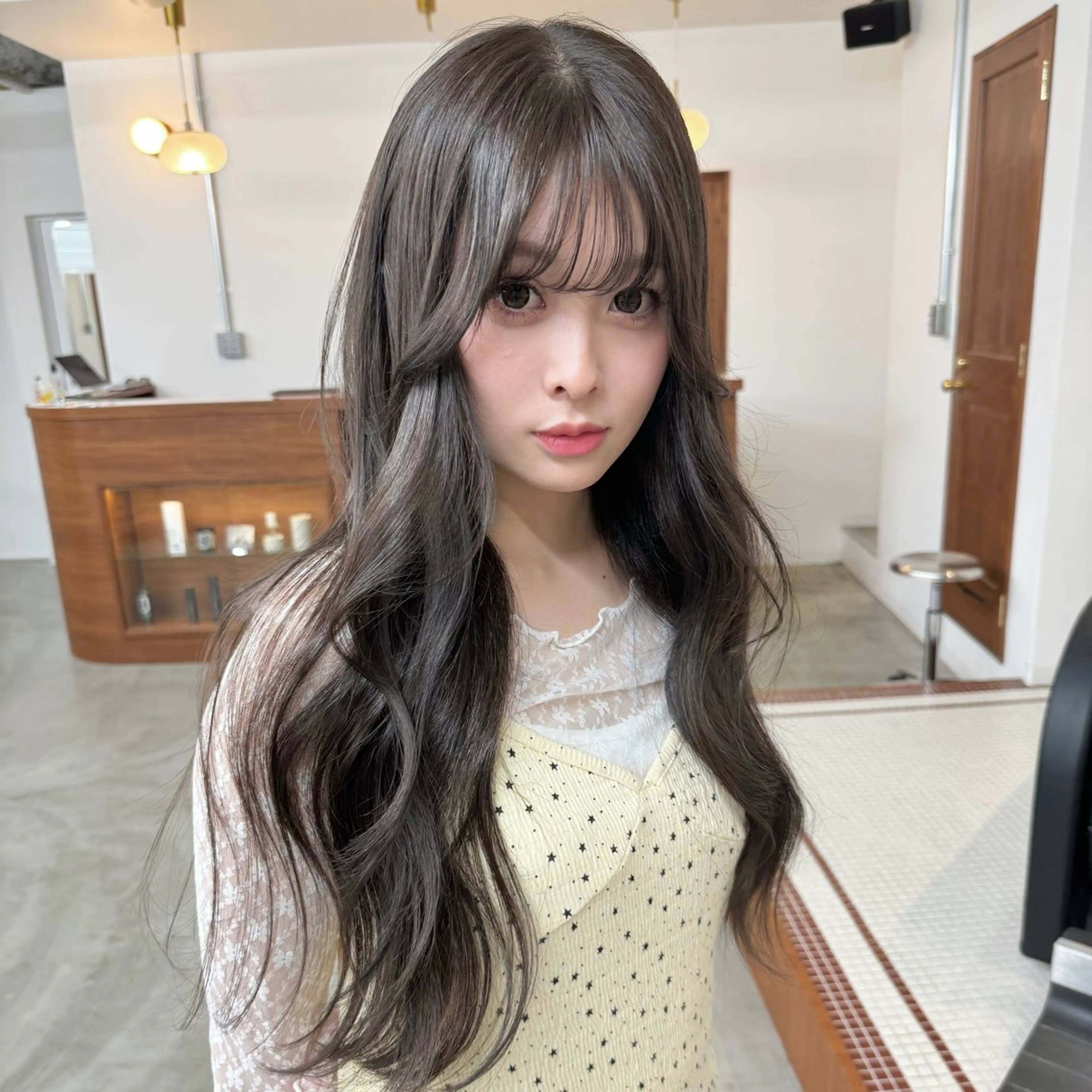 ロング カラー ヘアカラー トリートメント エクステモデル募集 💗大阪梅田/川上のヘアスタイル