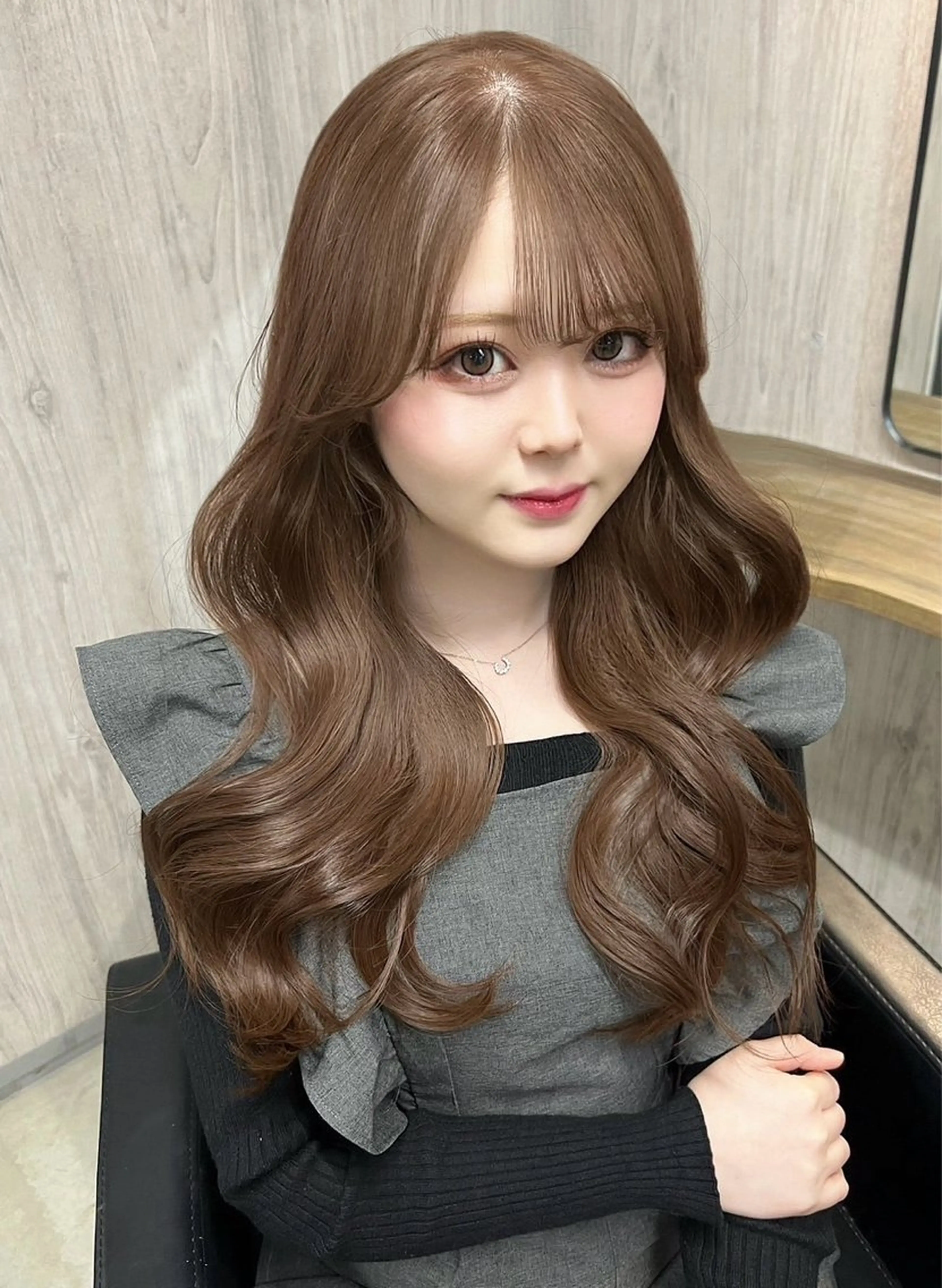 ロング カット ヘアカラー lafit kaede/韓国ヘアのヘアスタイル