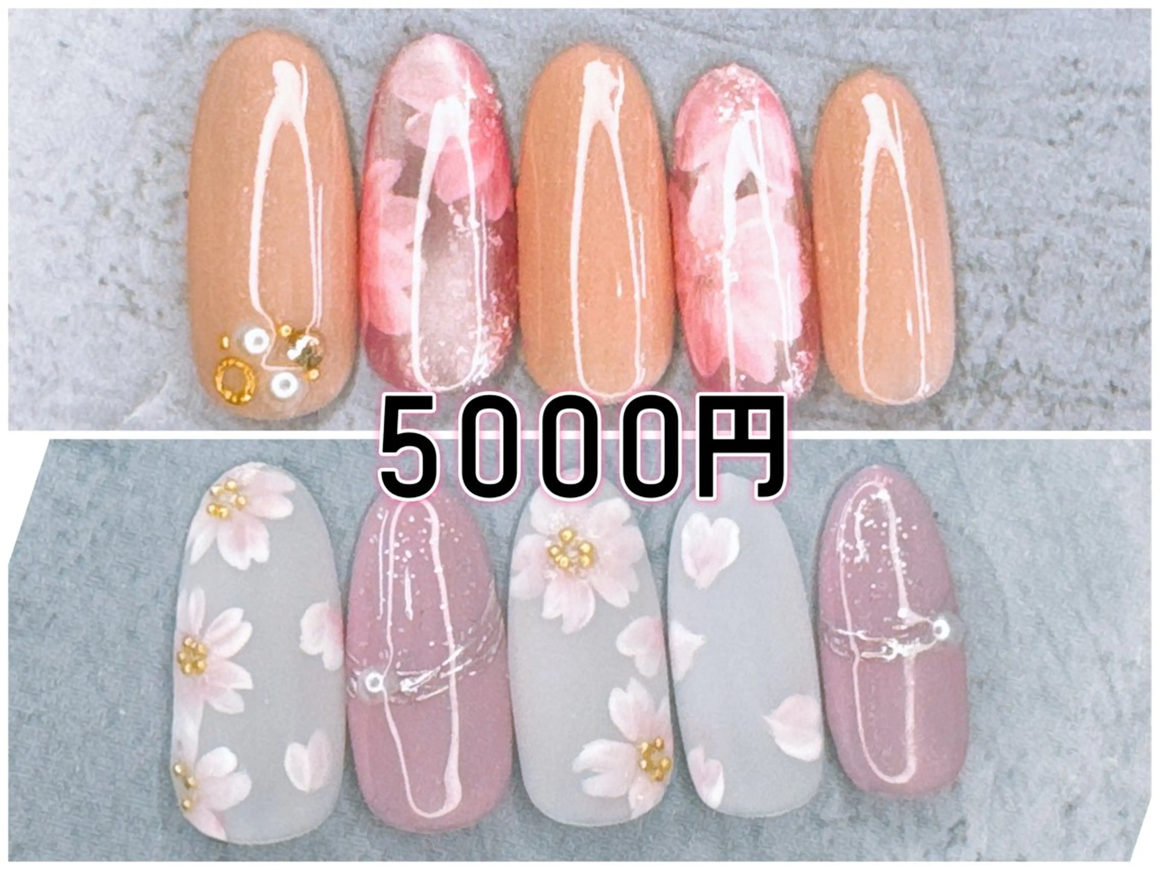 ネイル 桜ネイル ハンドネイル Milana （研修生メニュー）のネイルデザイン