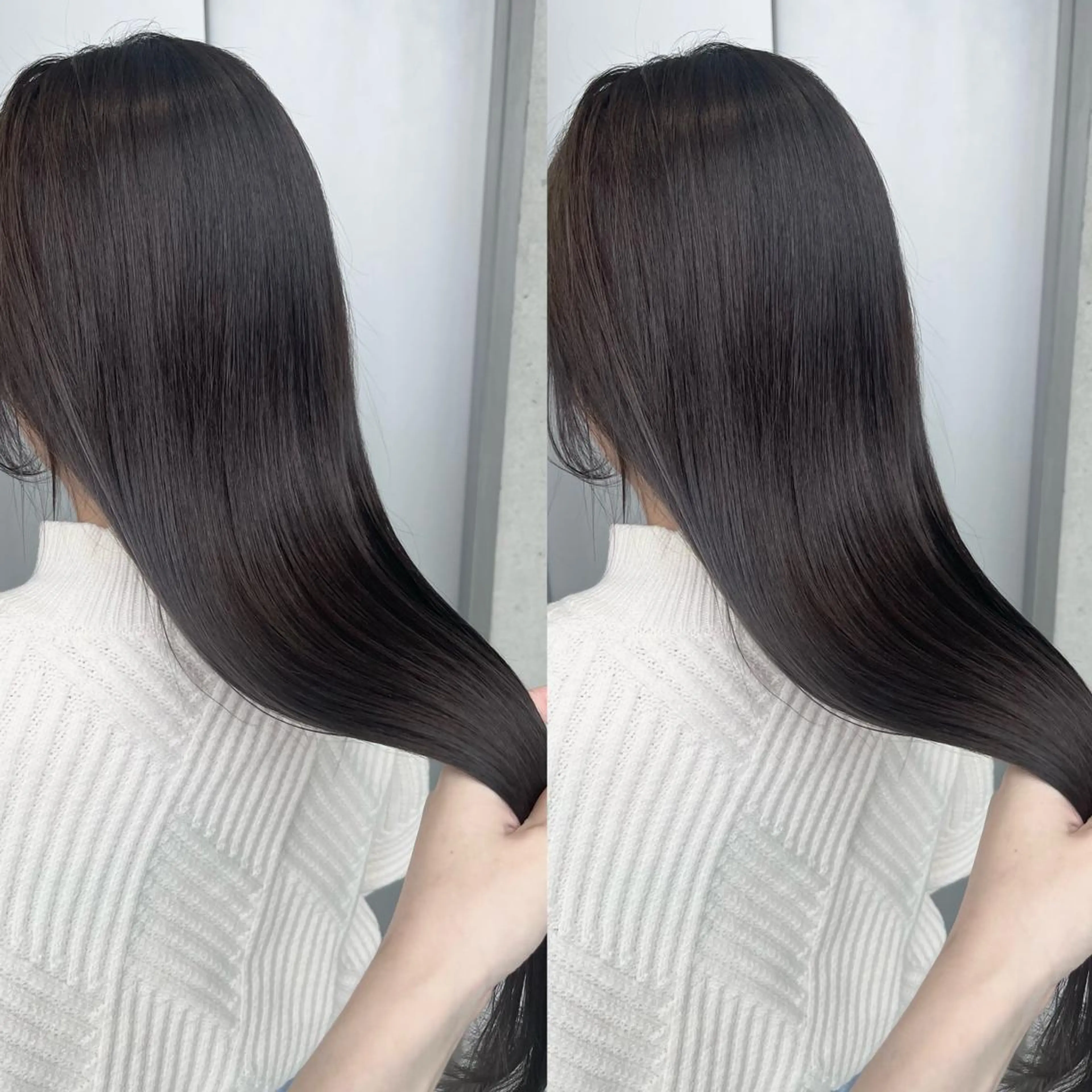 ロング カラー パーマ ヘアアレンジ トリートメント ヘッドスパ ヘアセット 透明感/オリーブ/ グレージュ/YUKAのヘアスタイル