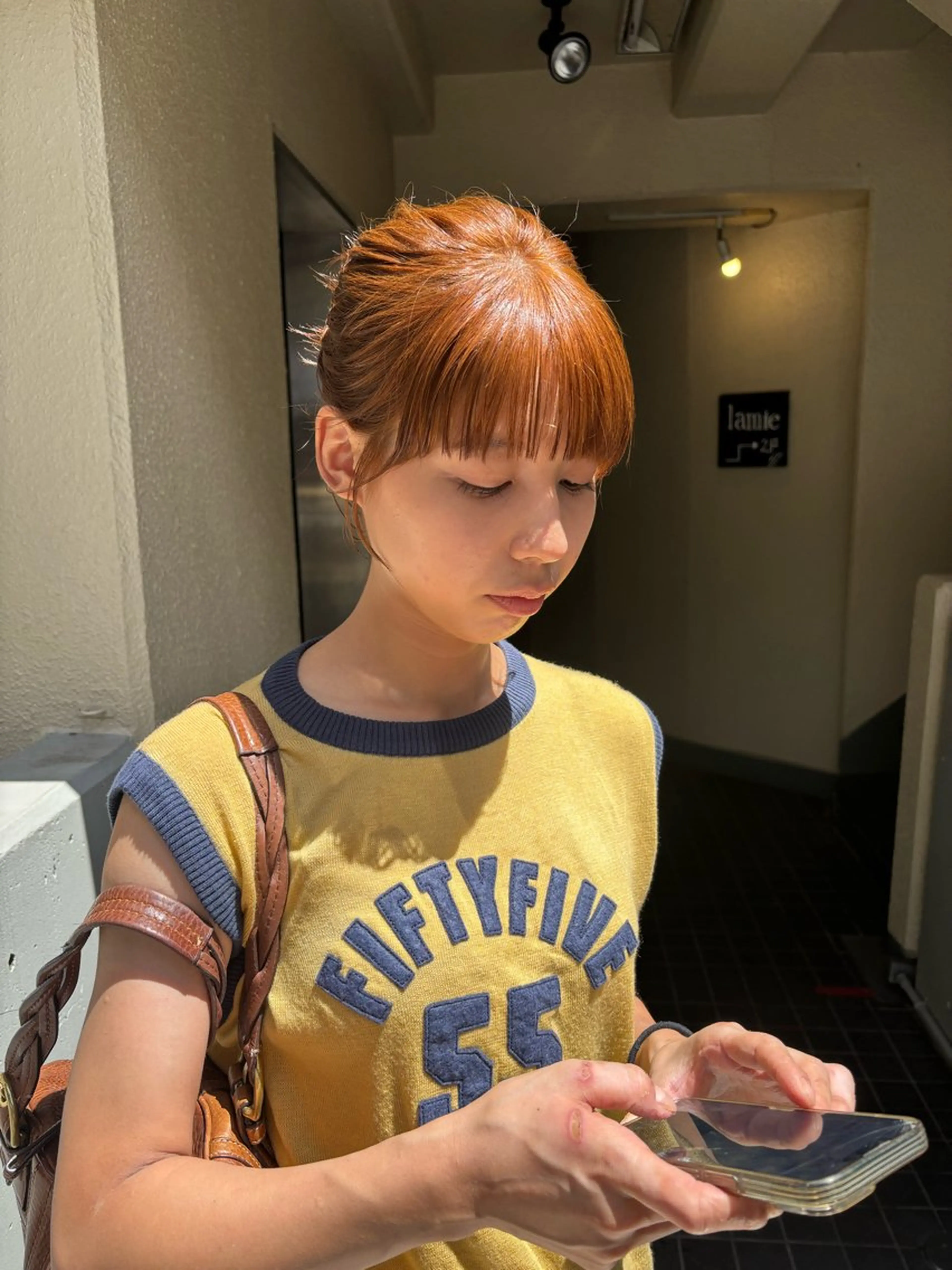 ミディアム カラー カット ヘアカラー トリートメント mei｜顔まわり ×透明感カラーのヘアスタイル