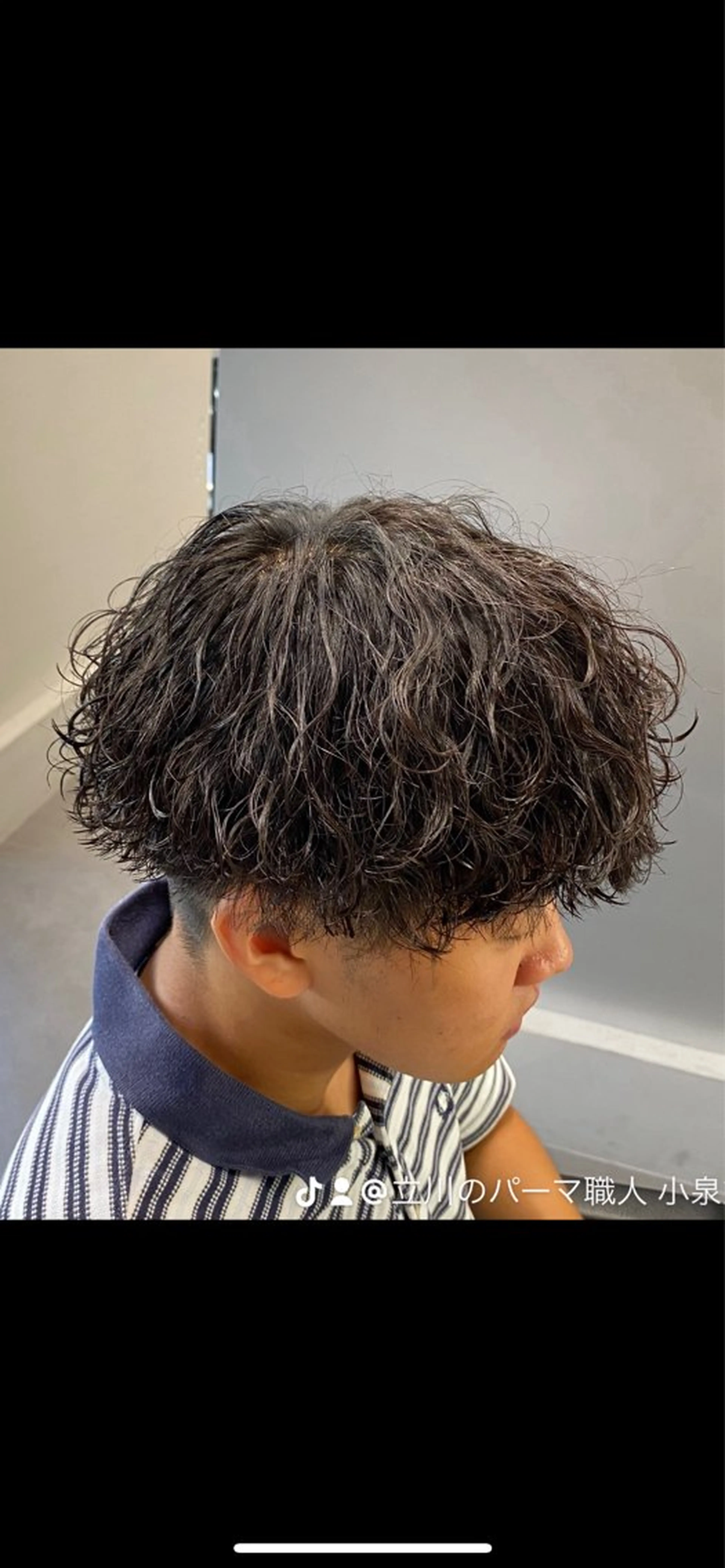 ミディアム パーマ メンズ パーマ 立川メンズパーマ職人 店長/小泉文人のヘアスタイル