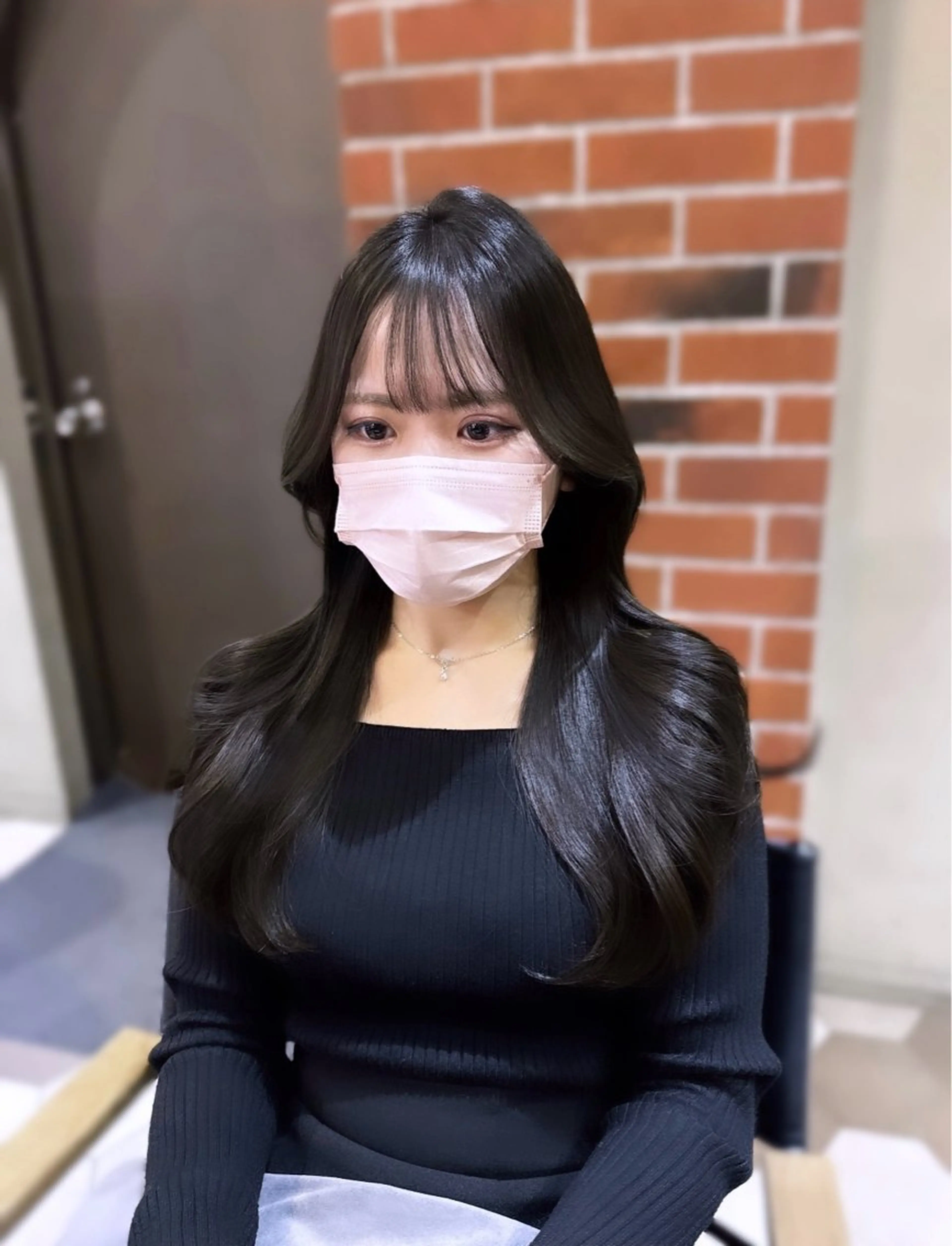 ロング カラー ヘアアレンジ グレージュ くびれヘア 韓国風ヘア カット ヘアカラー トリートメント 酸性縮毛矯正🧴韓国 レイヤー/髪質改善のヘアスタイル