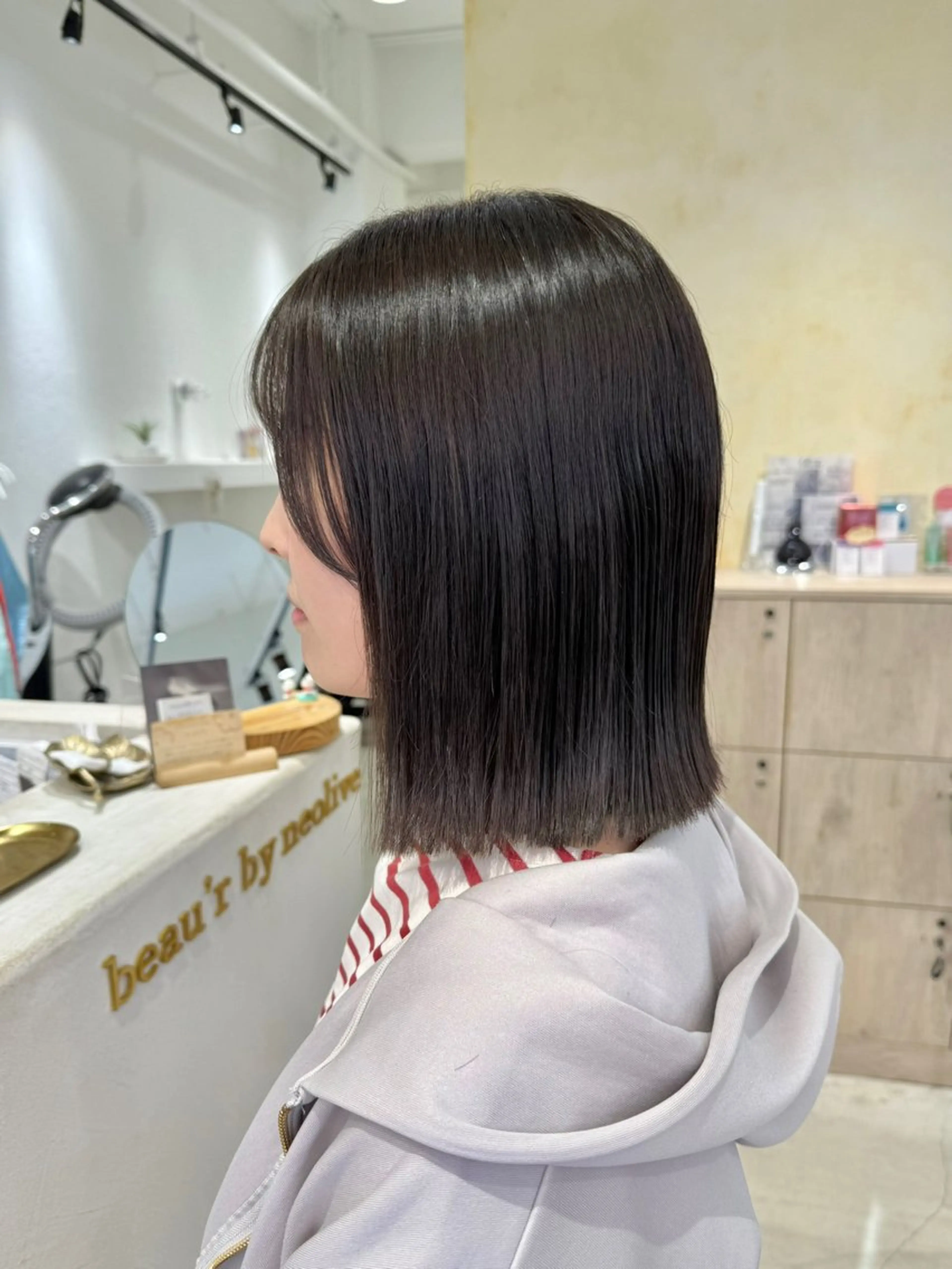 ショート カラー ボブ カット ヘアカラー トリートメント ボブ/美髪矯正 /佐藤　奈巳のヘアスタイル