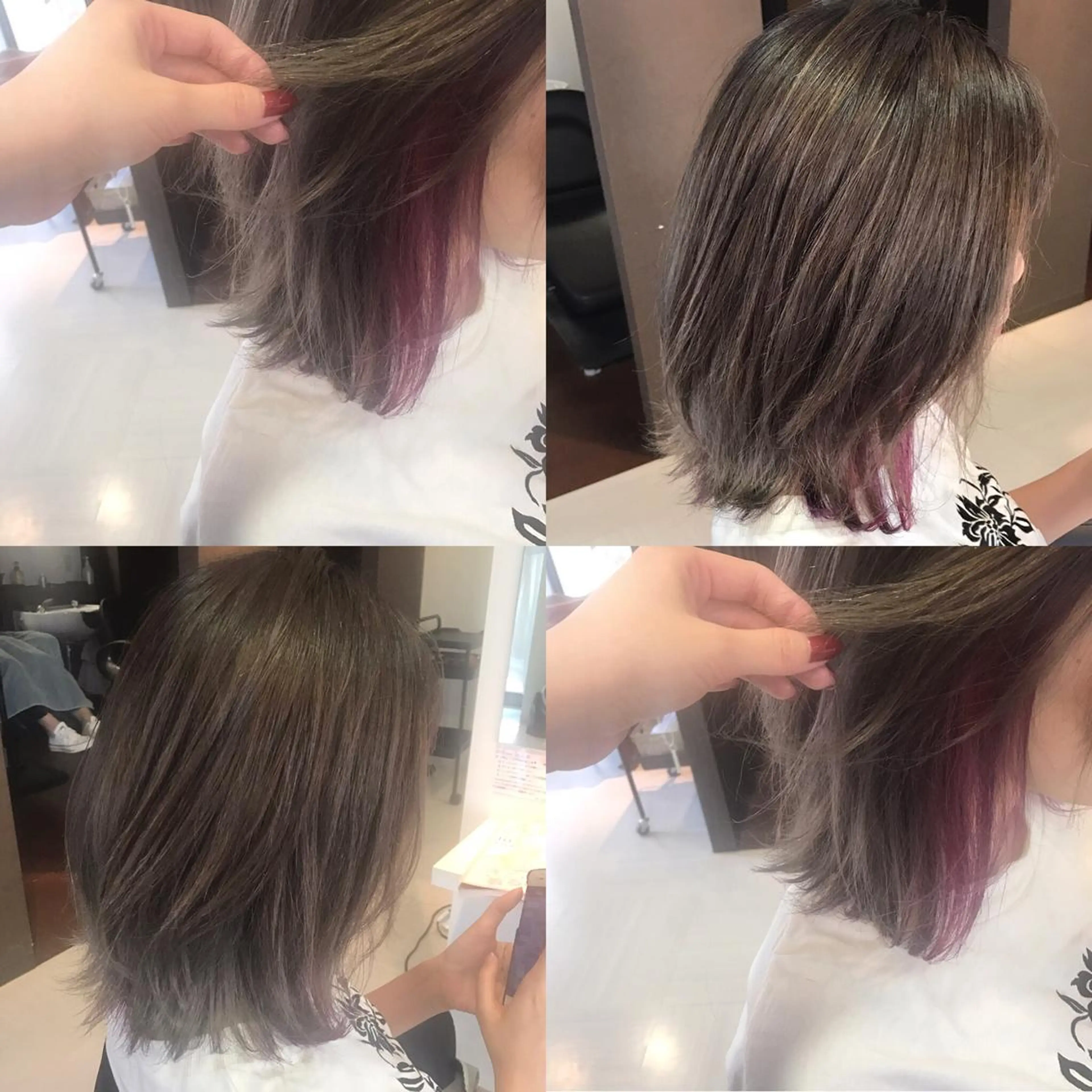 ミディアム カラー ピンクカラー ピンクパープル パープルカラー 青木 香怜のマツエク・マツパデザイン