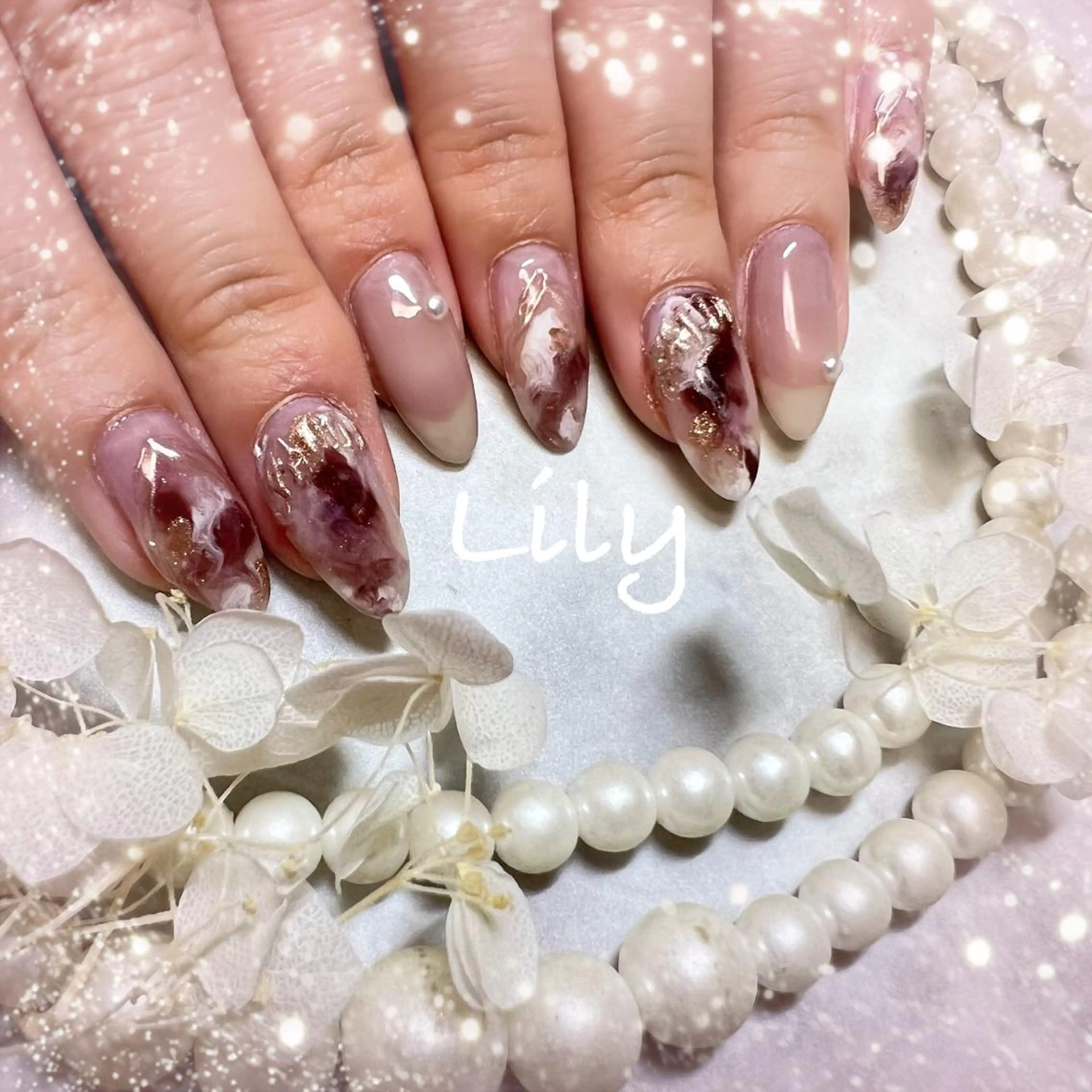 ネイル ハンドネイル Lily*nail 🌻Mii🌻のネイルデザイン