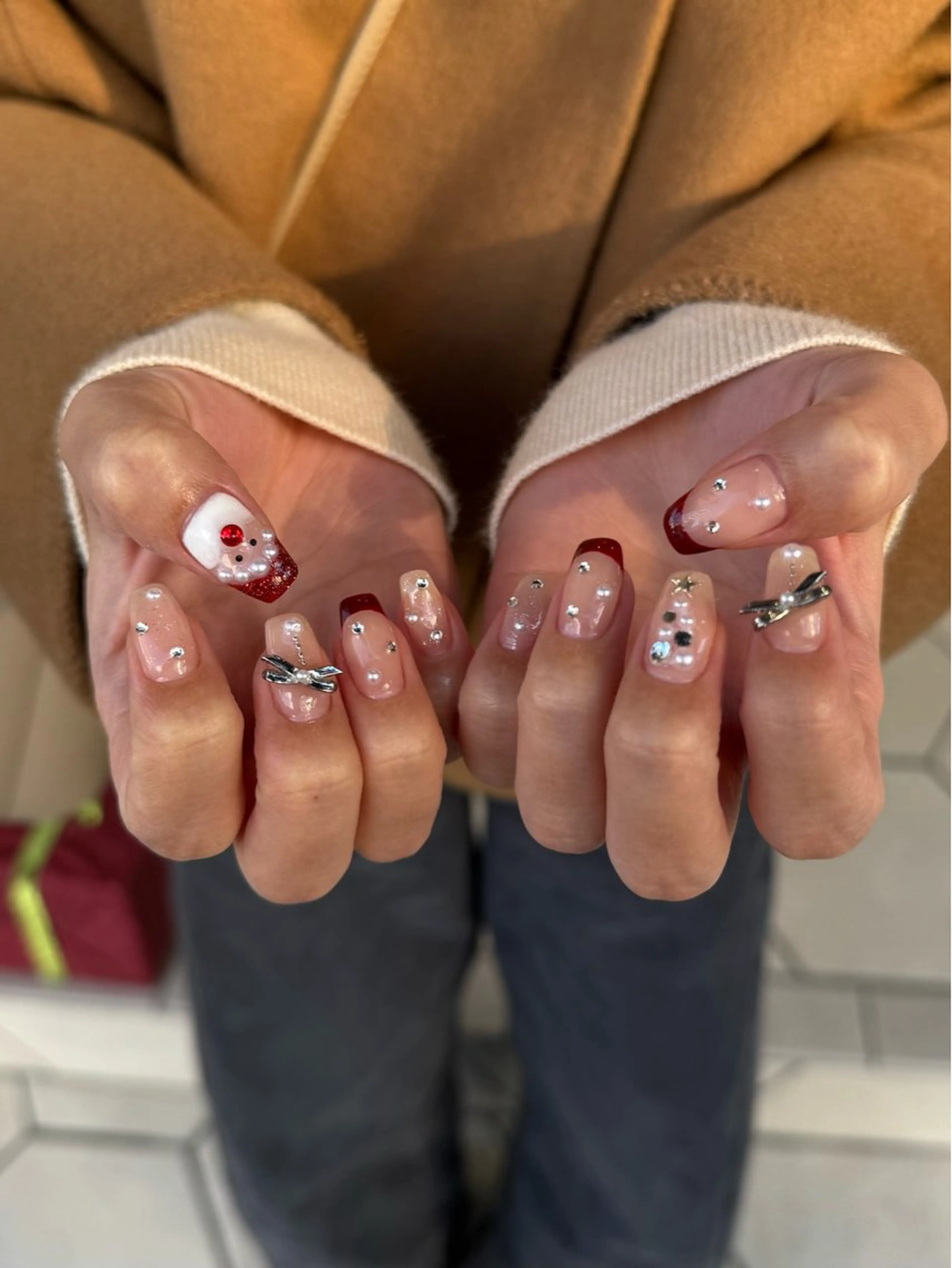 ネイル アートネイル 冬ネイル クリスマス Rommy Arisaのネイルデザイン