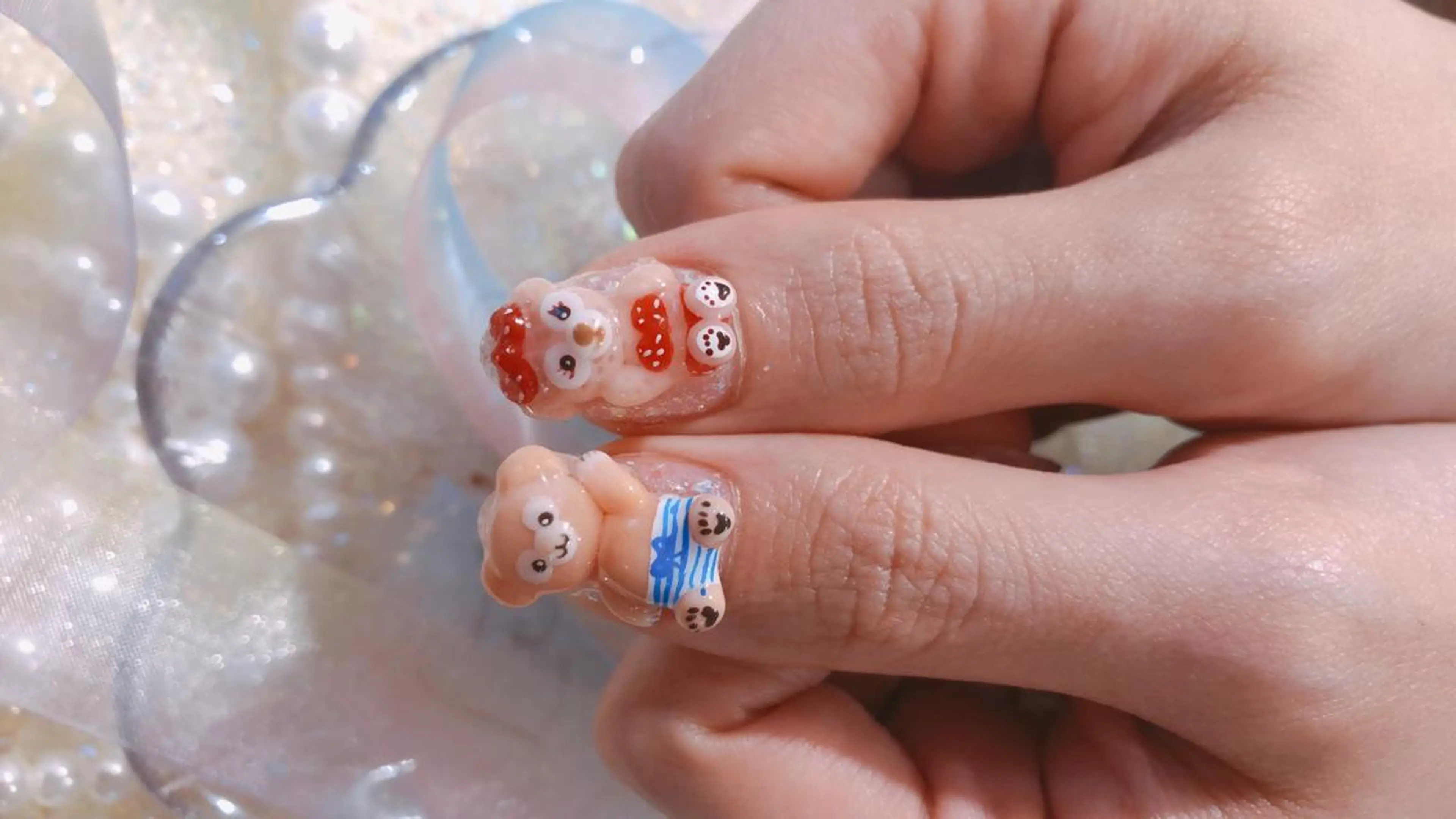 セミロング ネイル 長さ出し専門 nynaのネイルデザイン