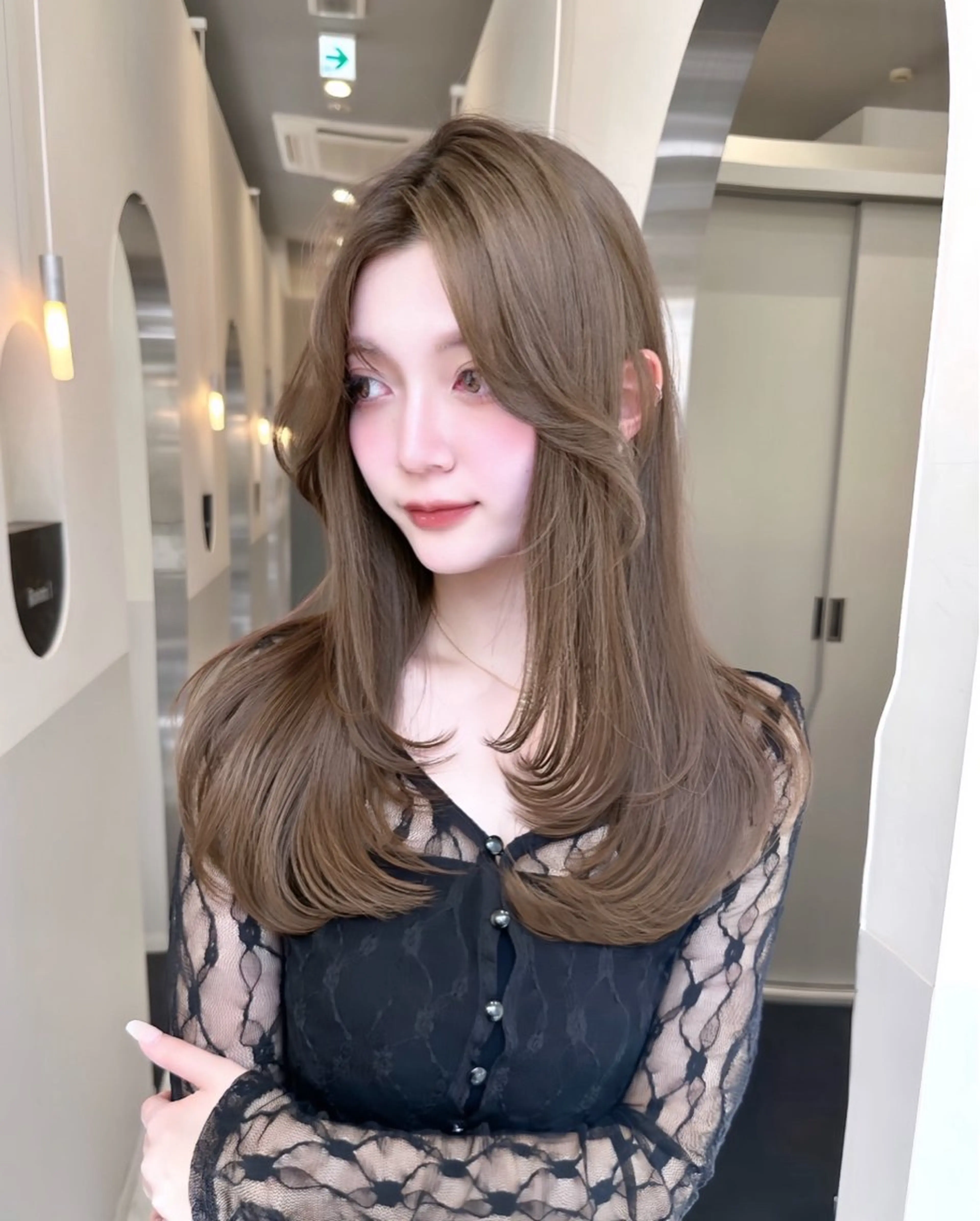 ロング カラー ダブルカラー🤍 髪質改善／原島のヘアスタイル