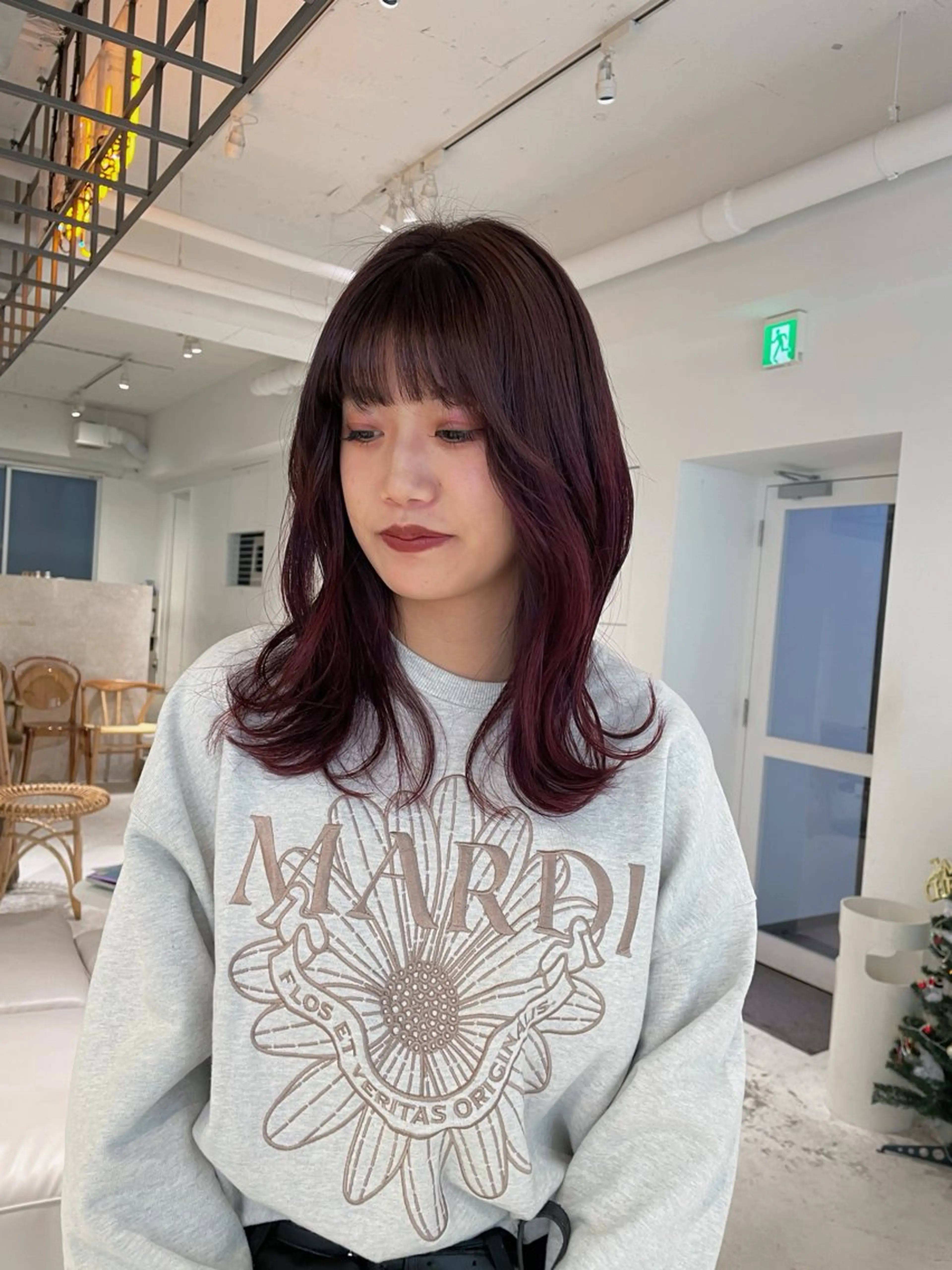 ミディアム カラー アディクシーカラー ブリーチ ケアブリーチ ダブルカラー イルミナカラー カット ヘアカラー ralme/sol 髙橋一哉のヘアスタイル