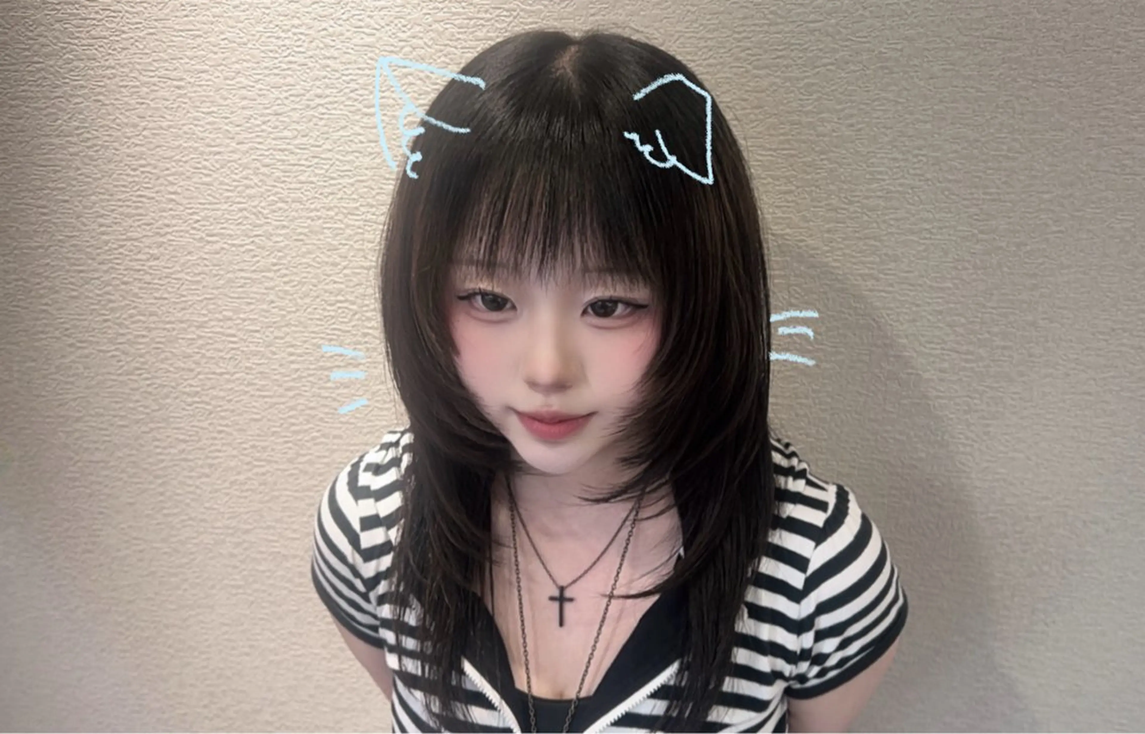ロング ヘアアレンジ シャギー 小野 眞白のヘアスタイル