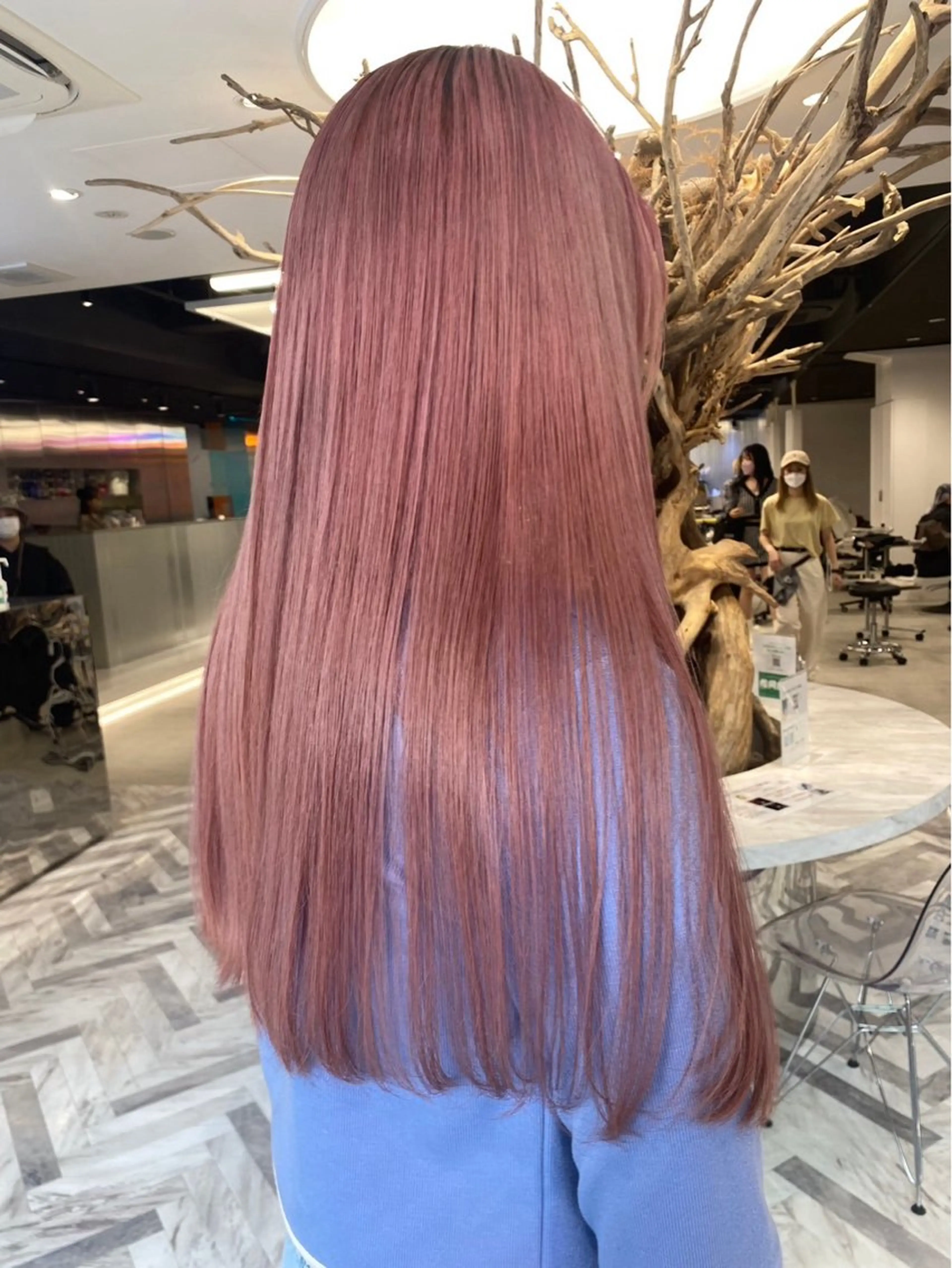 セミロング カラー ピンクカラー 似合わせ SHOYAのヘアスタイル