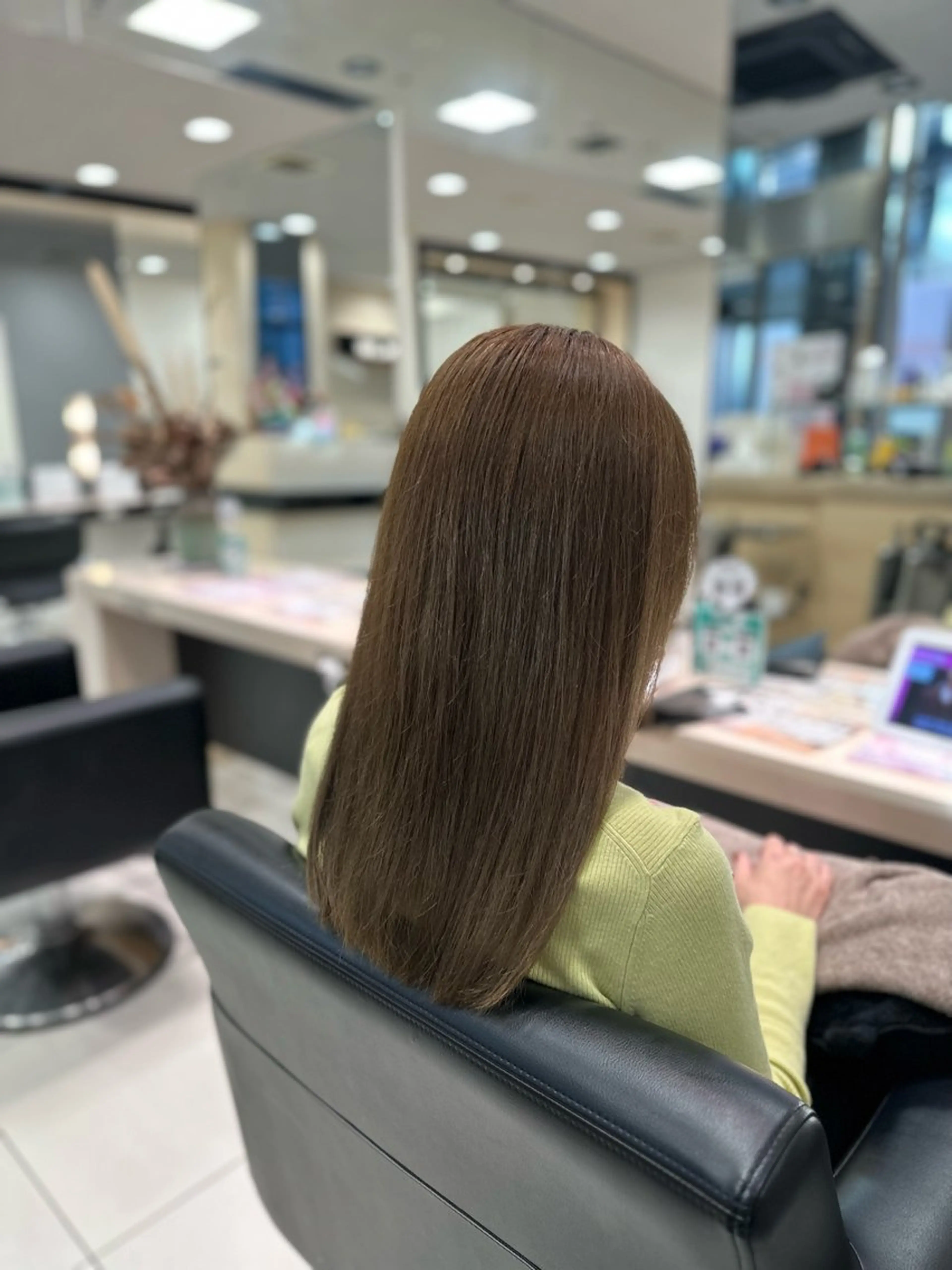 セミロング カラー ベージュカラー クロスパーマ/うる艶 カラー/Kurumiのヘアスタイル
