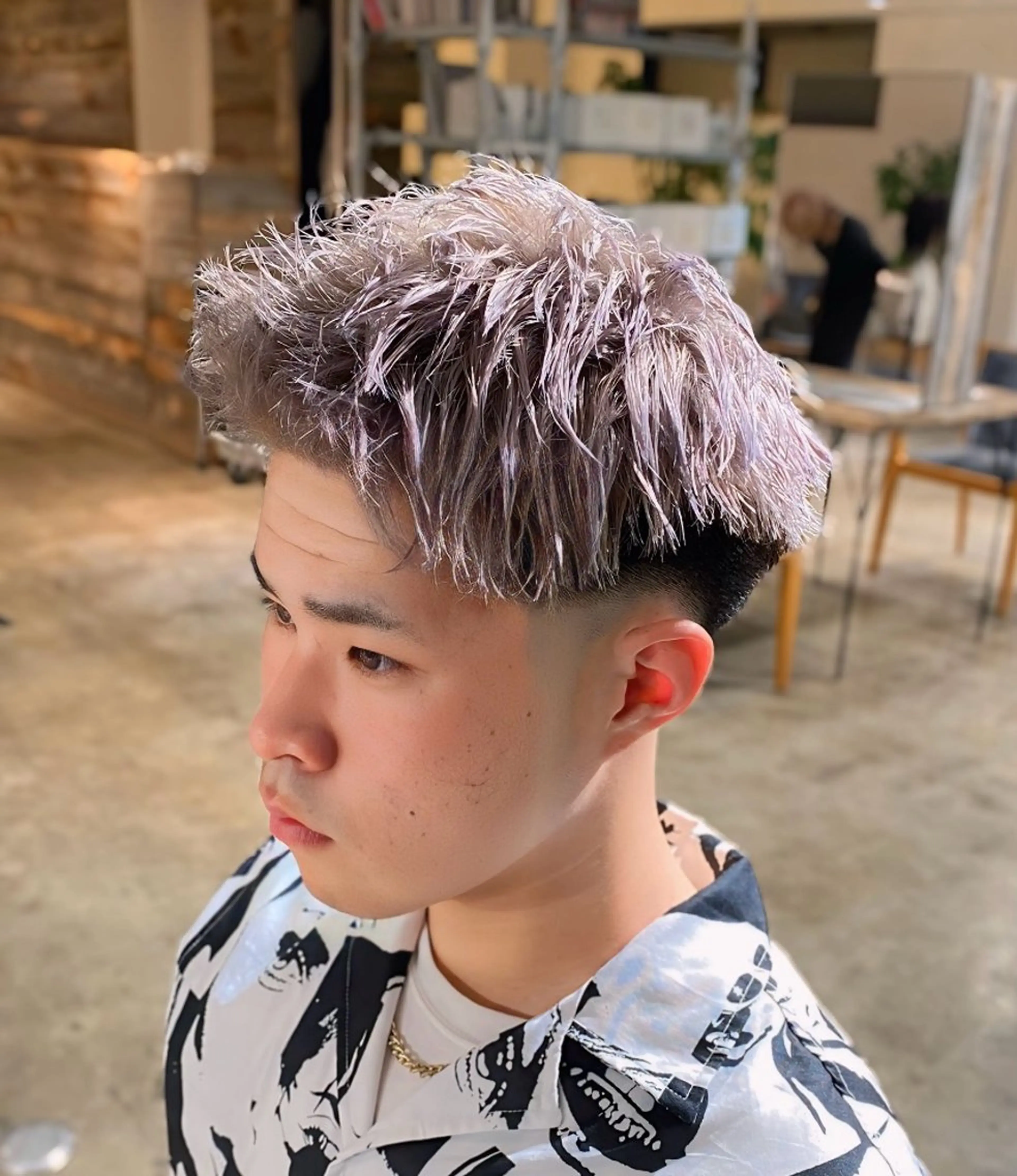 メンズ フェードカット モヒカン スキンフェード メンズパーマ 特化/中川拓也のヘアスタイル