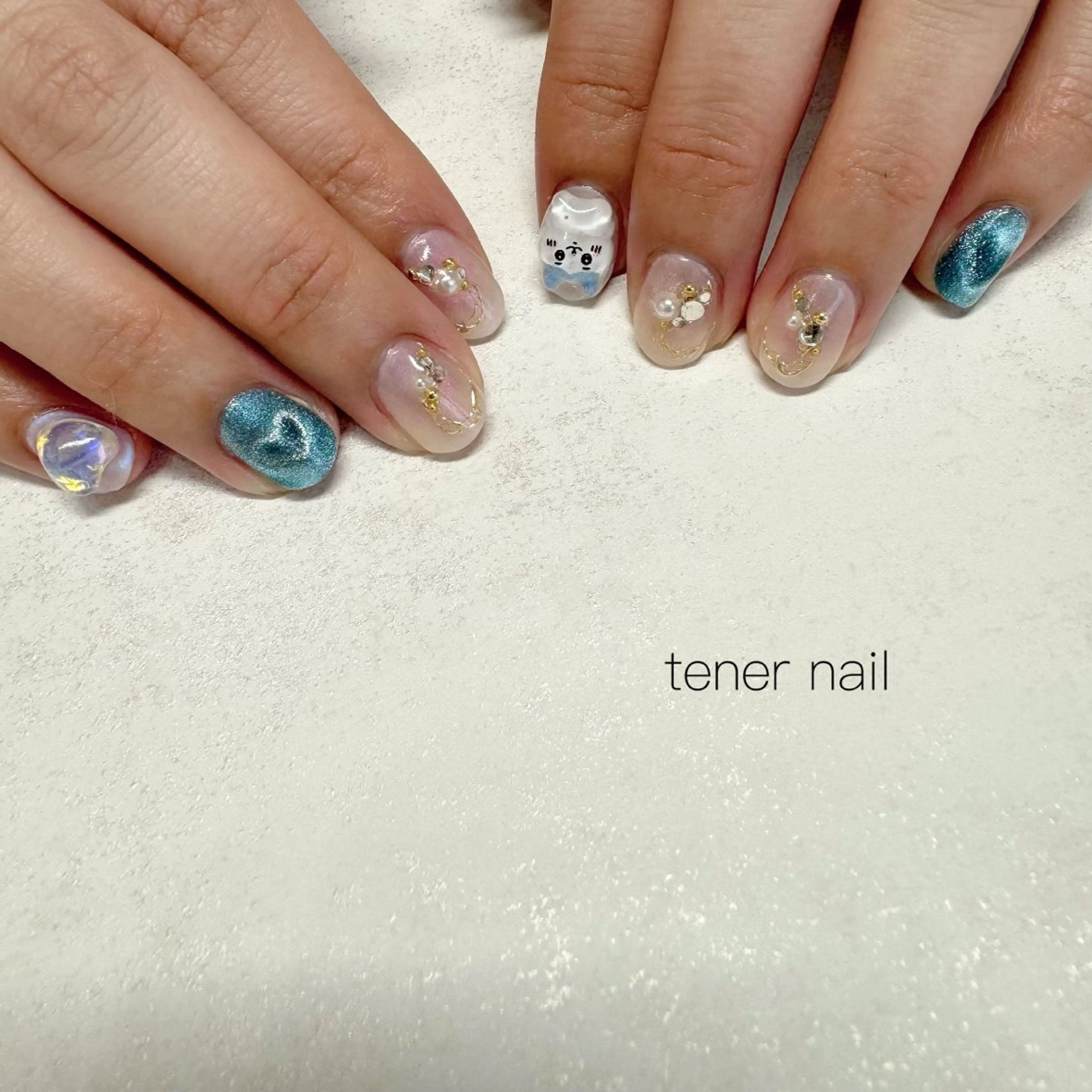 ネイル ハート ハンドネイル テネルネイル tener nailのネイルデザイン