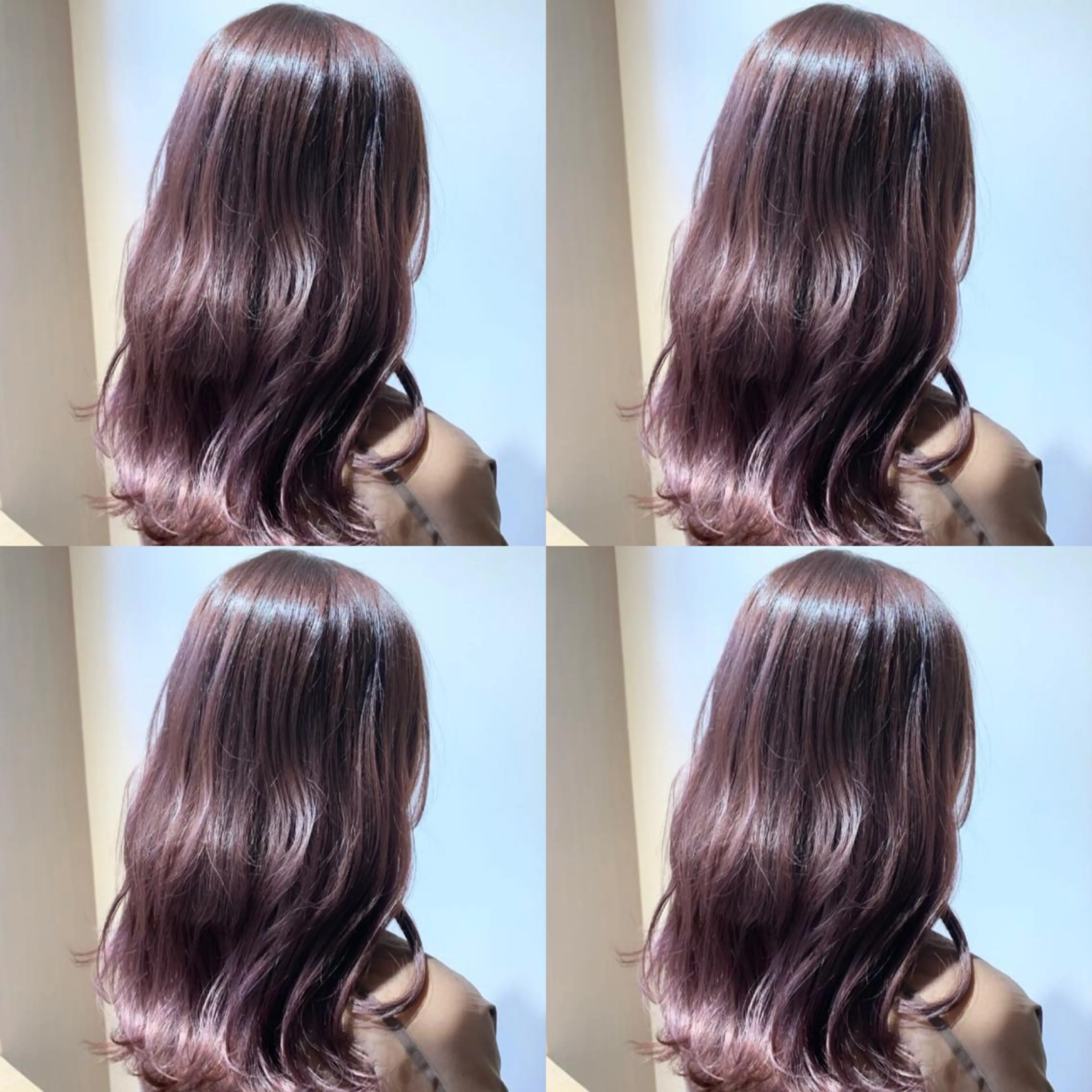 ミディアム アッシュ パープルカラー ✨髪質改善✖︎顔周り レイヤー✨ナカムラのヘアスタイル