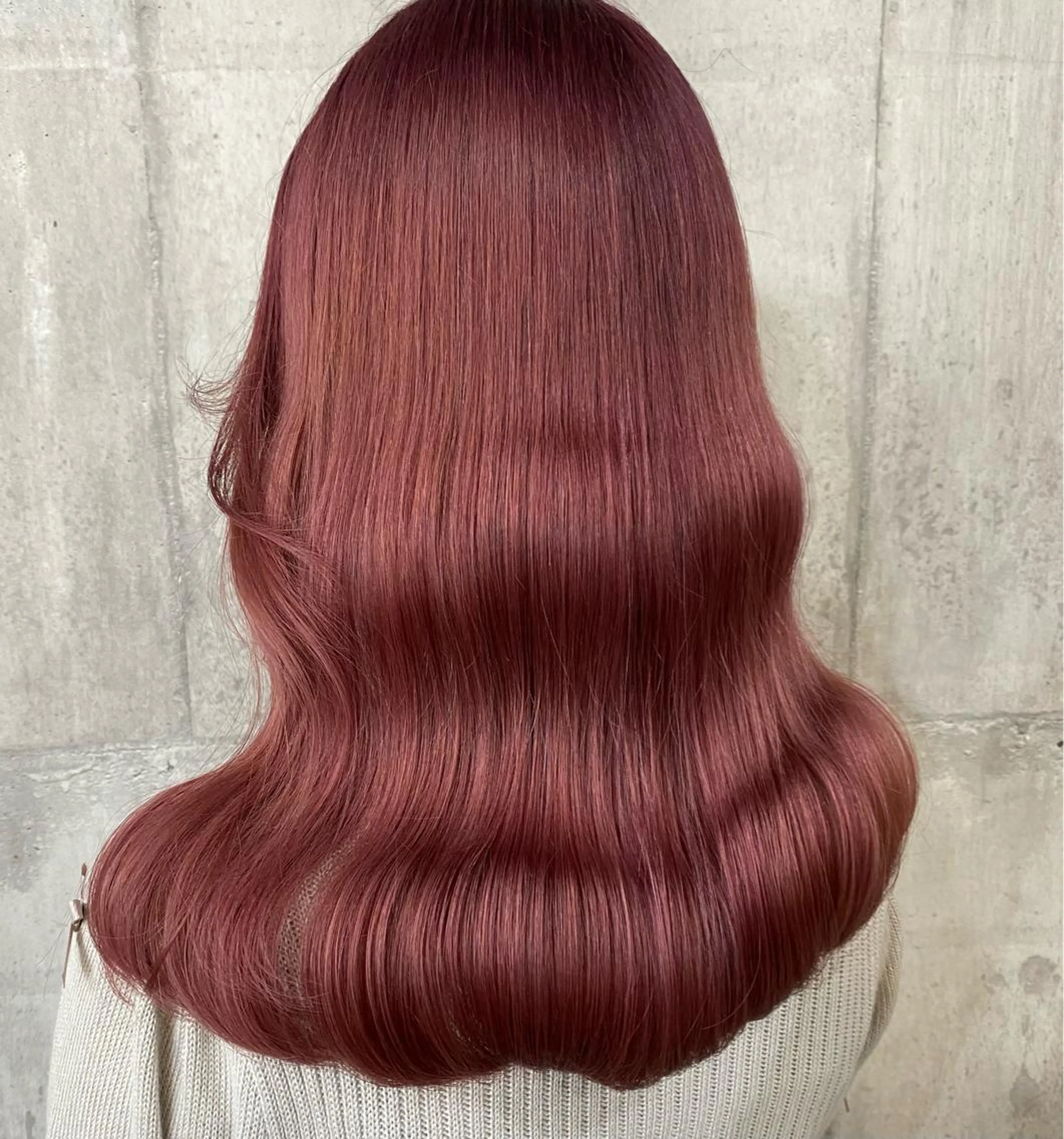 セミロング カラー ピンクカラー ヘアカラー SHURI❤️‍🔥 中/韓mix ♡のヘアスタイル