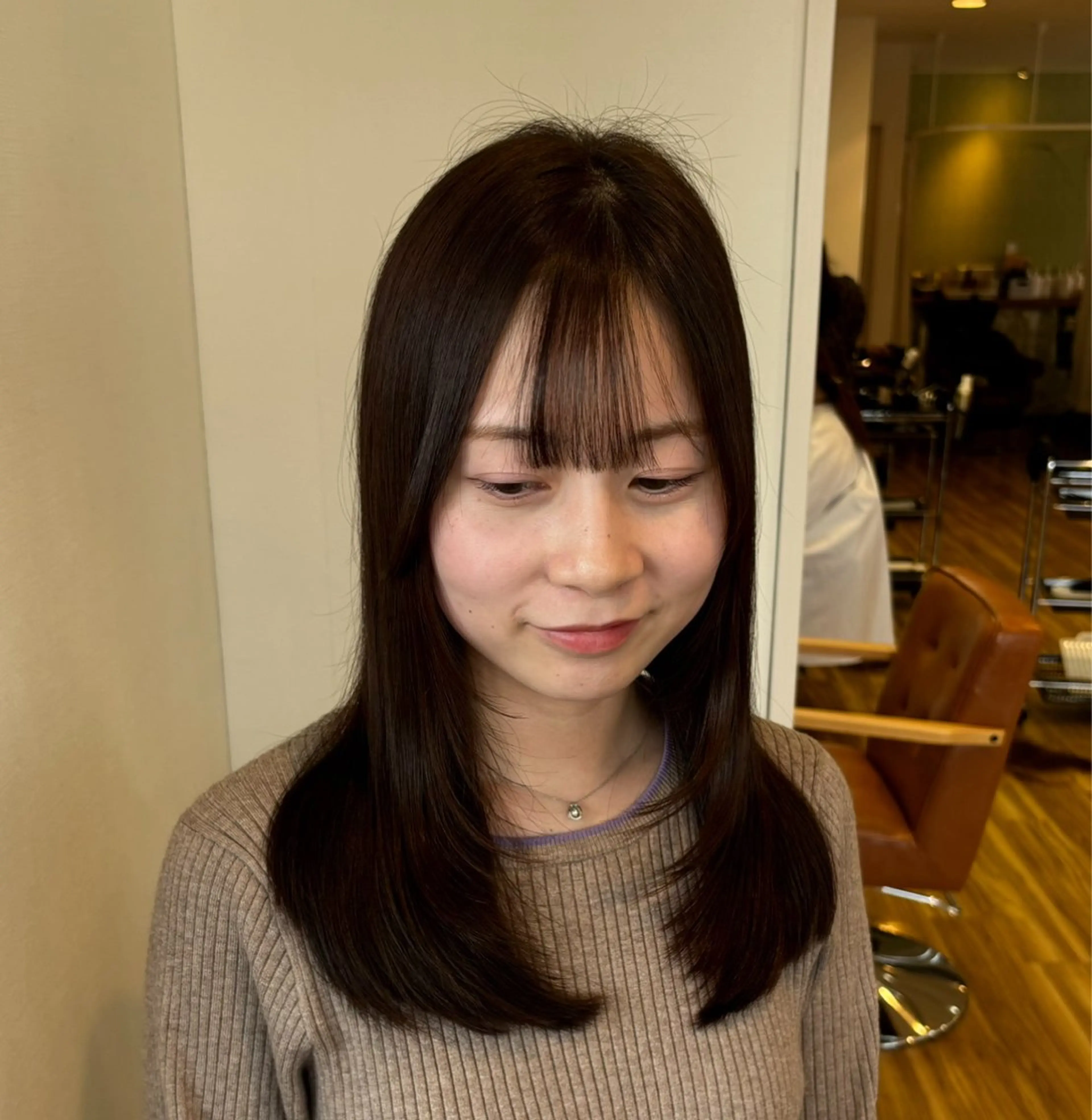 ロング 顔周りカット レイヤーカット 【STORY】 NANAMI🍓のヘアスタイル