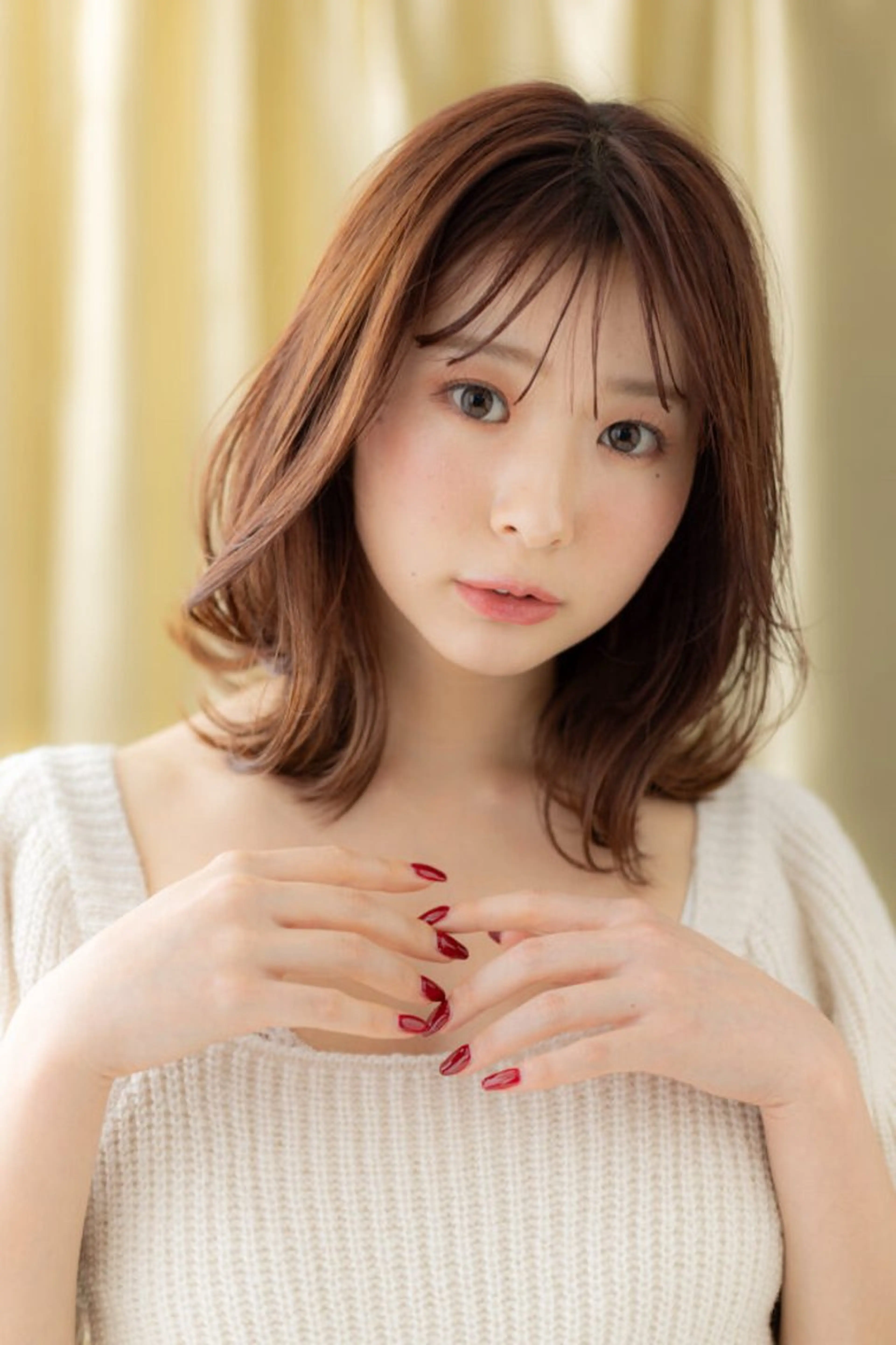 ミディアム カラー パーマ 透明感カラー✨ よしの じろうのヘアスタイル