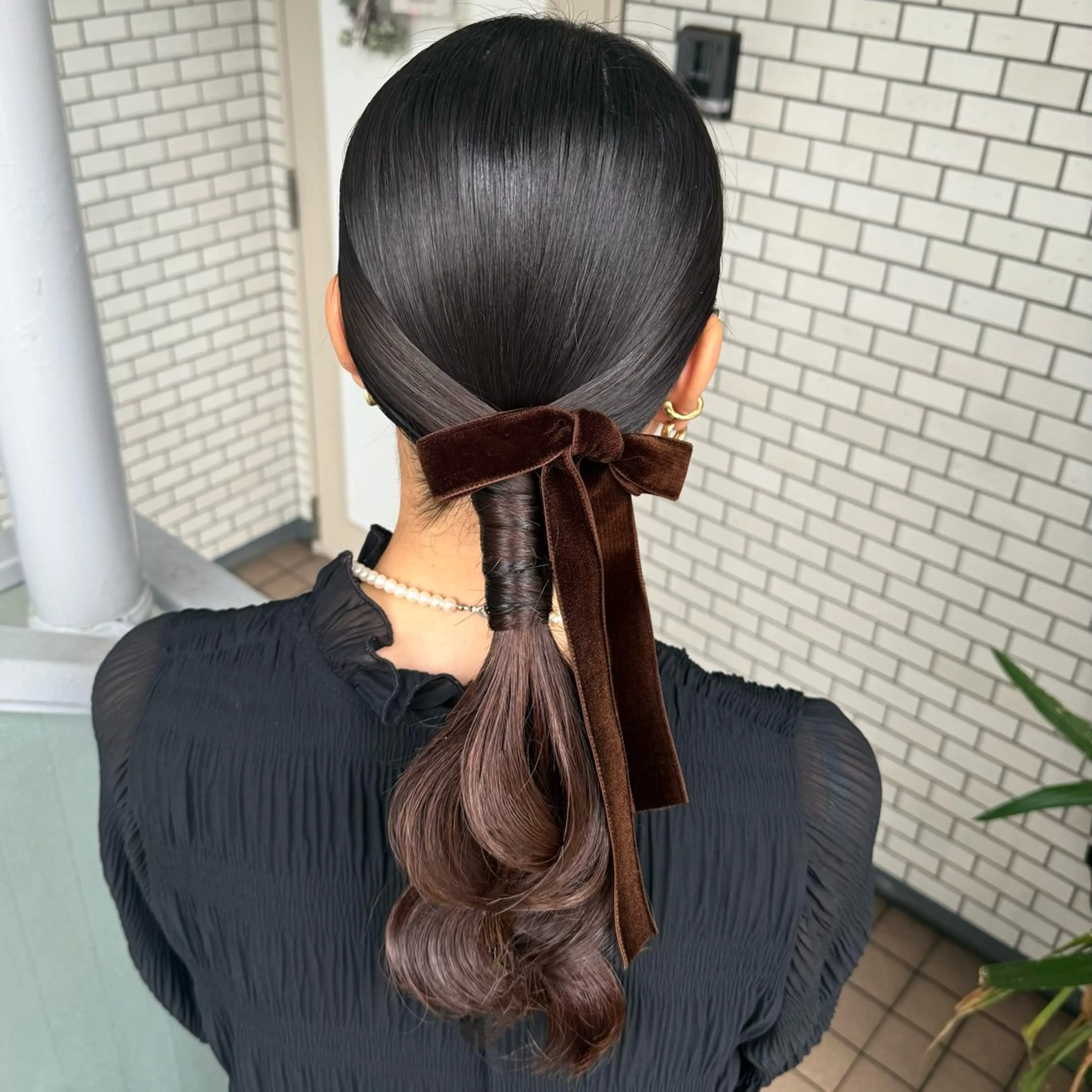 ロング ヘアアレンジ ハーフアップ 結婚式・ブライダル 褒められヘアメイク /‎ボブ女子🐶みおのその他イメージ