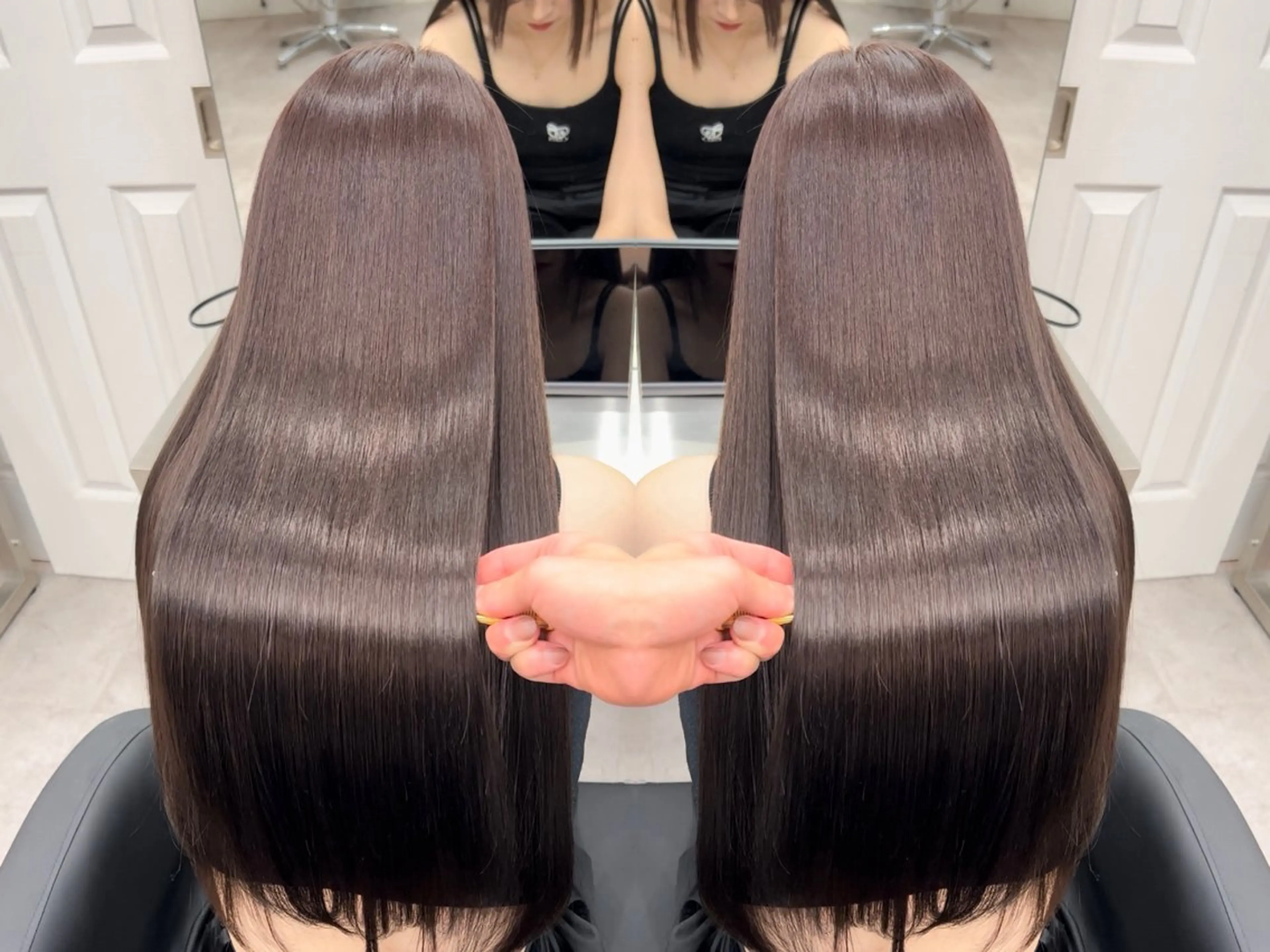ロング 髪質改善 縮毛矯正 トリートメント トリートメント 🫧髪質改善 講師🫧🍎幹細胞のヘアスタイル