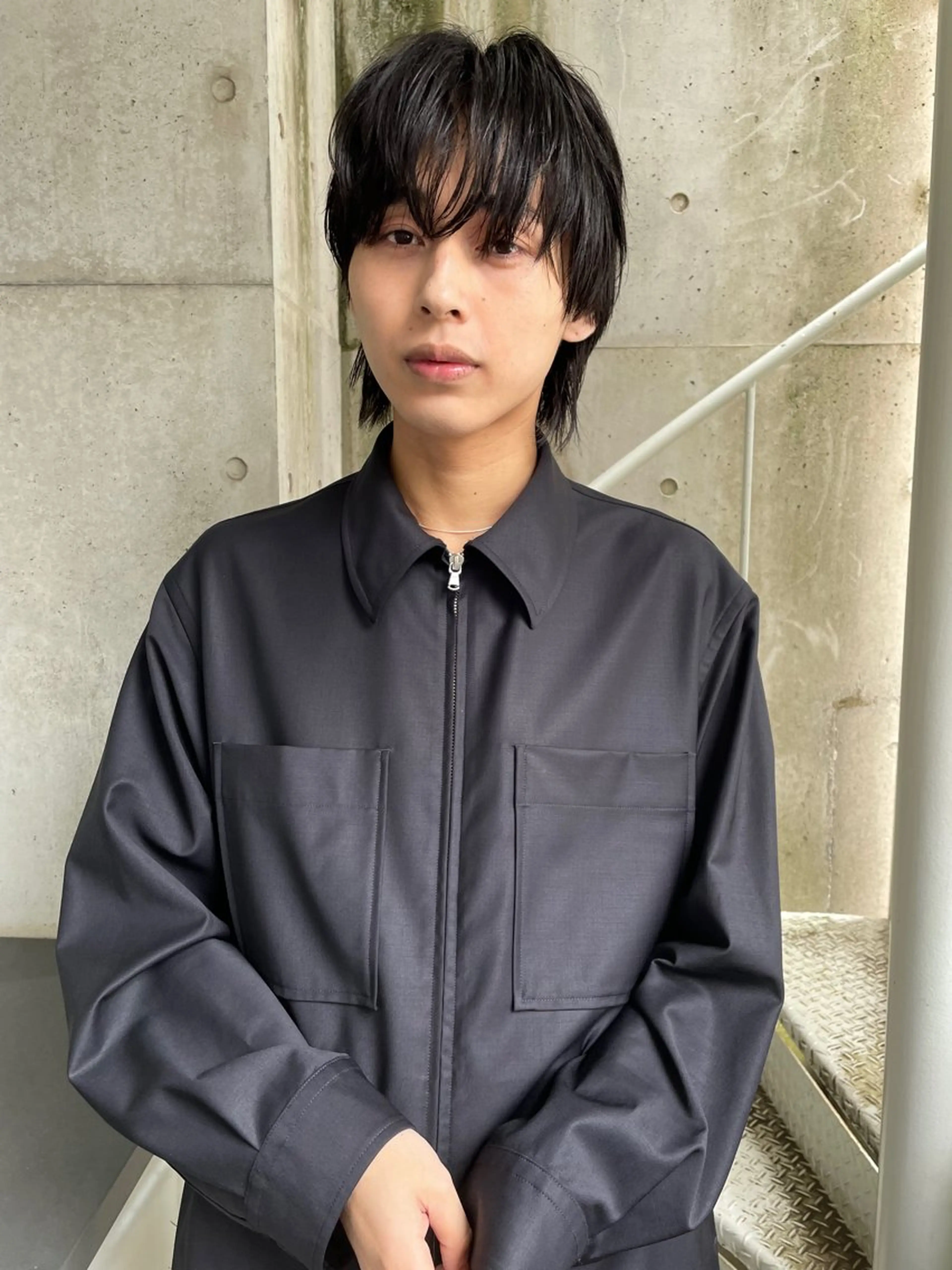 ミディアム メンズ カット トリートメント ヘッドスパ おしゃれパーマ メンズ特化/みーまんのヘアスタイル