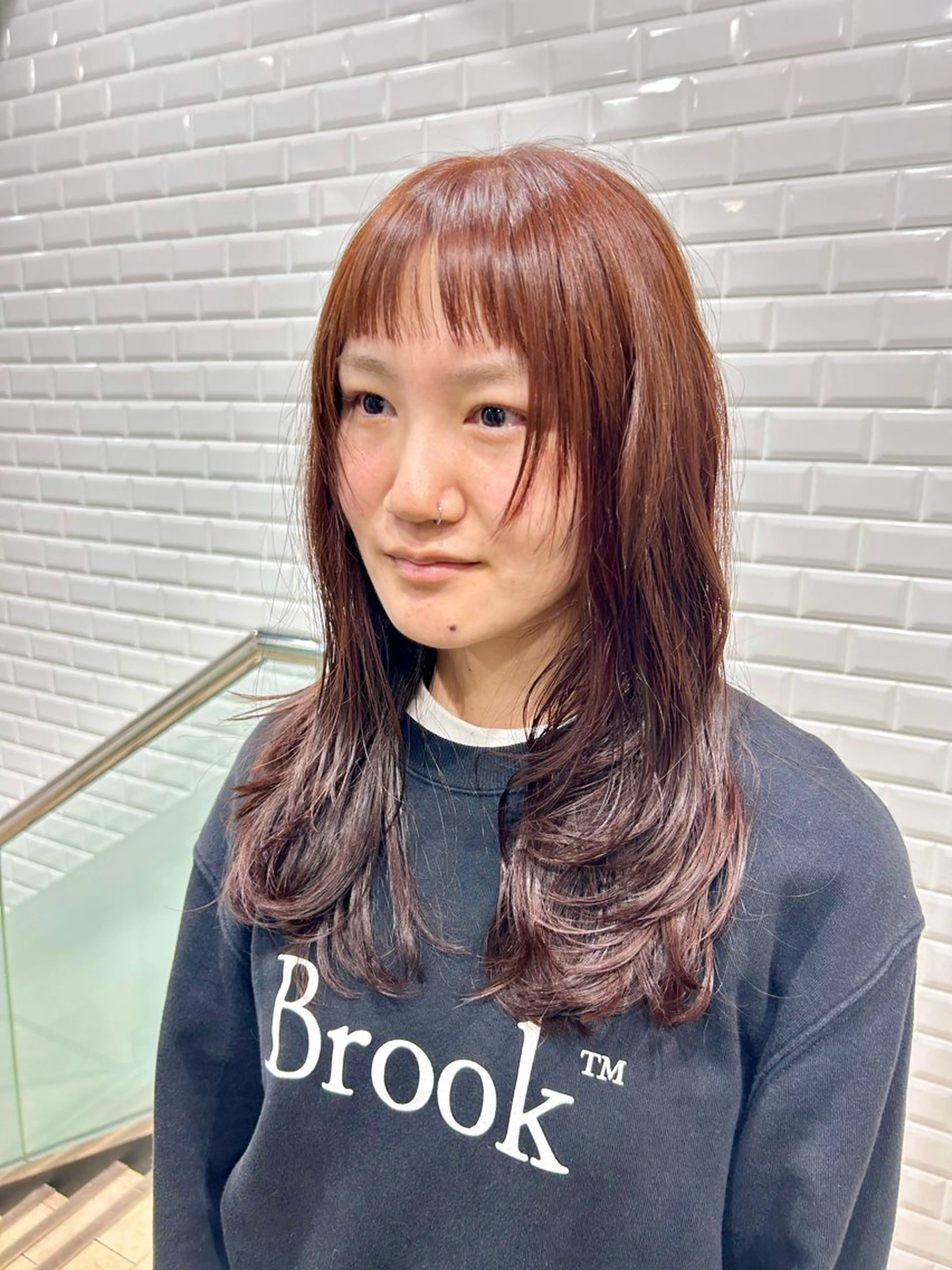 セミロング カラー パーマ カット ヘアカラー トリートメント APPiiS 柳田 葵のヘアスタイル