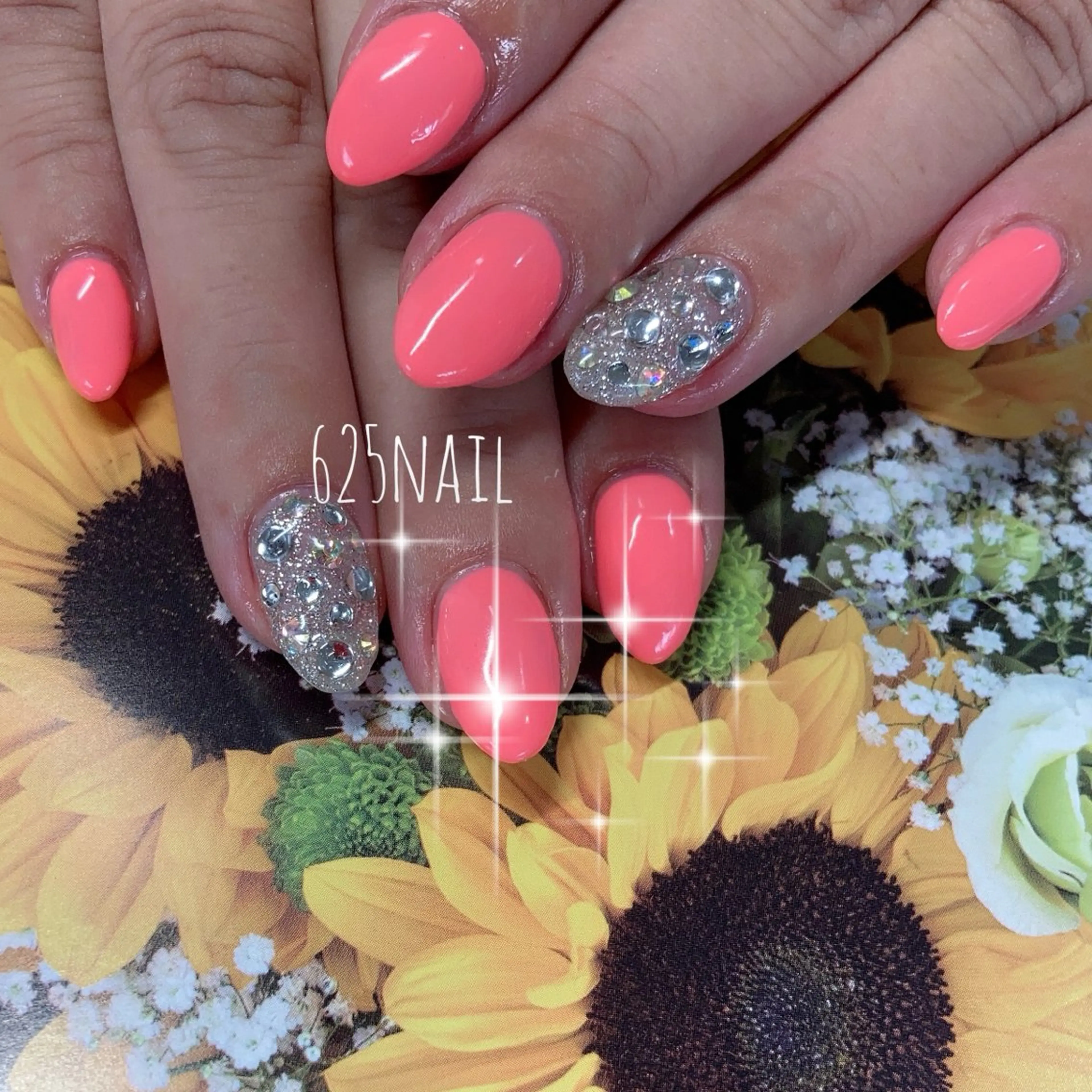 ネイル ストーンネイル ハンドネイル 625nail 無料P有/春日白水のネイルデザイン