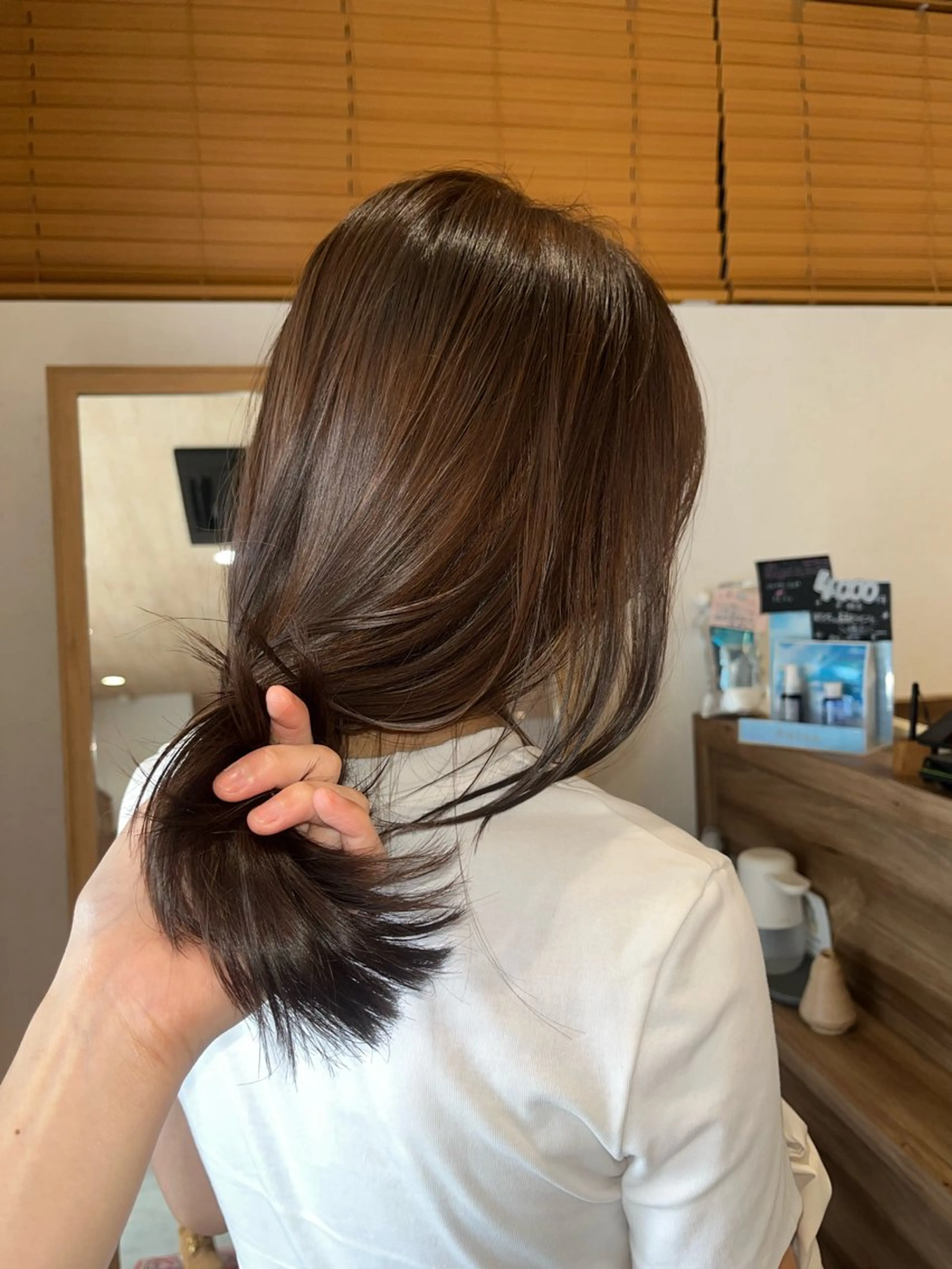 セミロング カラー ケアカラー 産休中です 艶カラー♡オカのヘアスタイル
