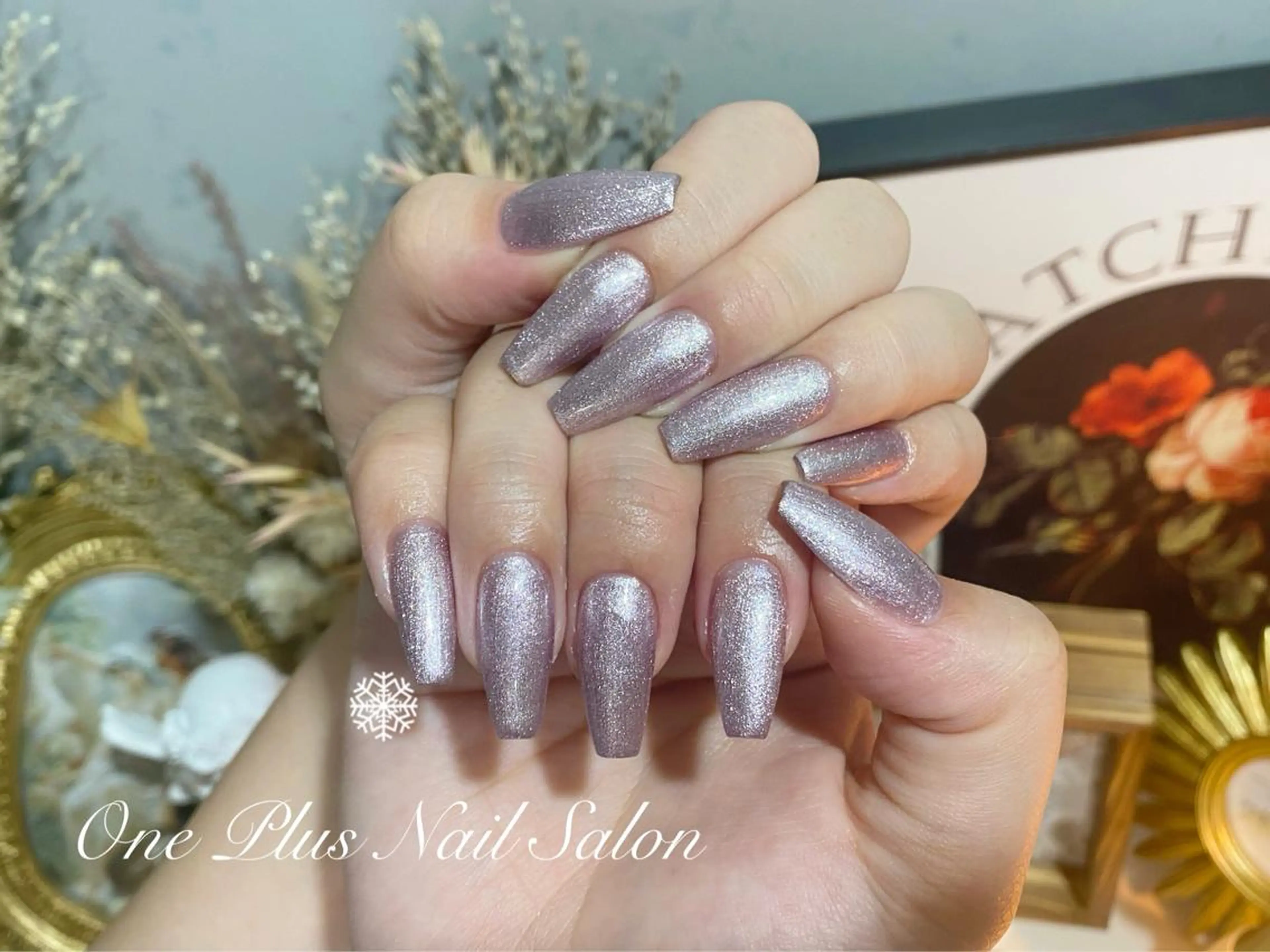 ロング カラー ネイル ワンカラーネイル スカルプネイル One Plus Nail Salonのネイルデザイン