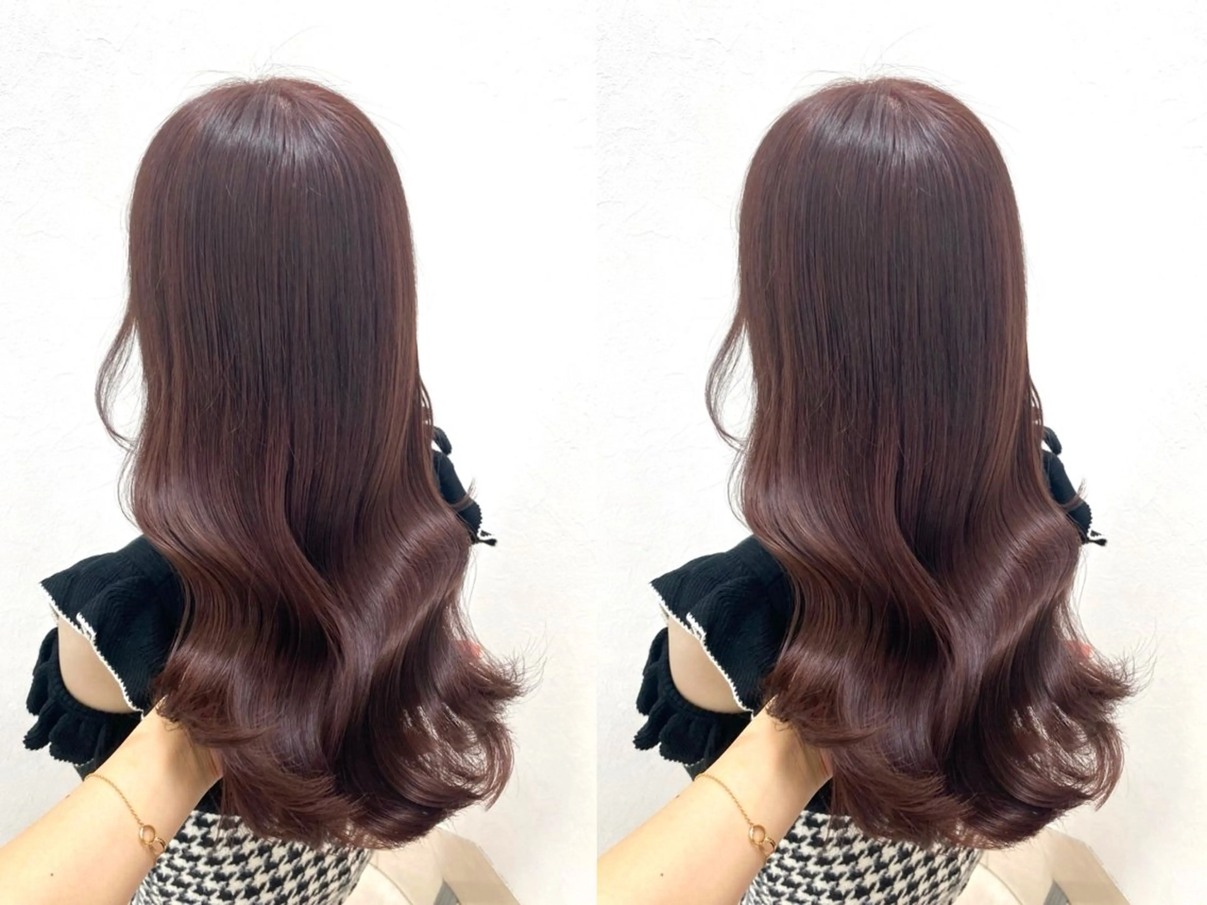 ロング カラー ピンクカラー 韓国ガーリーヘア🎀 ／𝐦𝐨𝐞のヘアスタイル