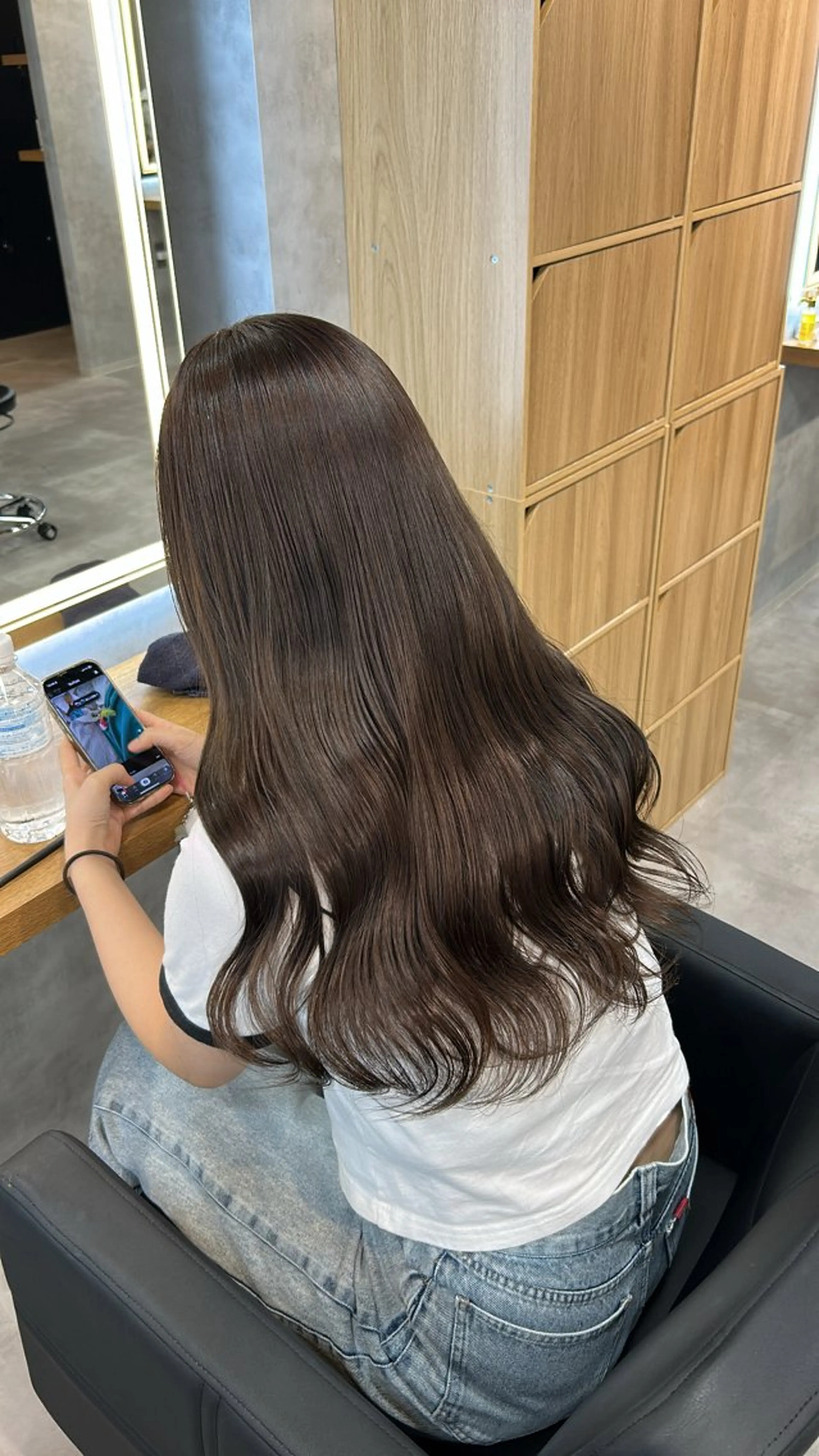 ロング カラー 髪質改善 ヘアカラー トリートメント 透明感グレージュ/ YUNAのヘアスタイル