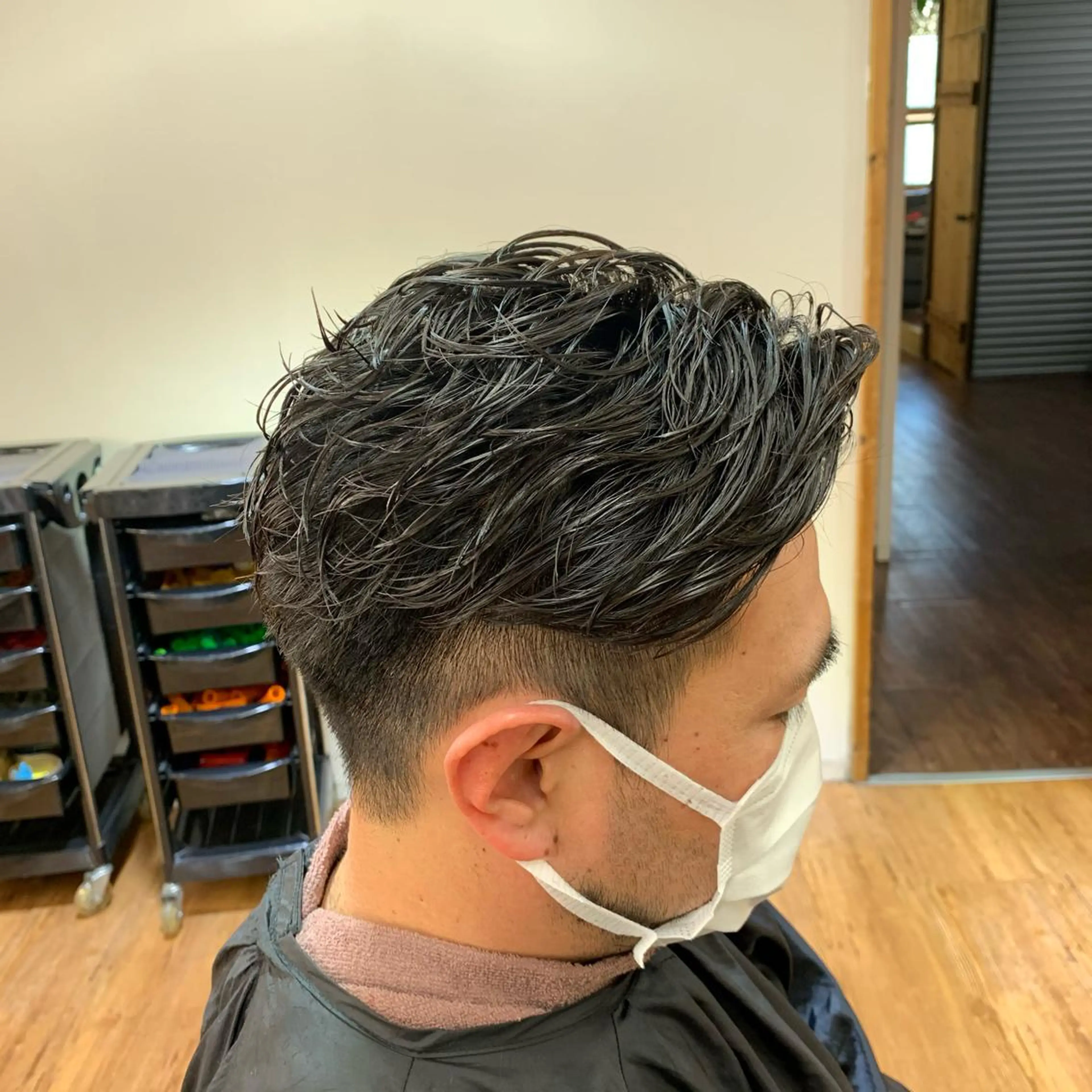 メンズ スパイキーパーマ 柏NO1 藤本葉のヘアスタイル