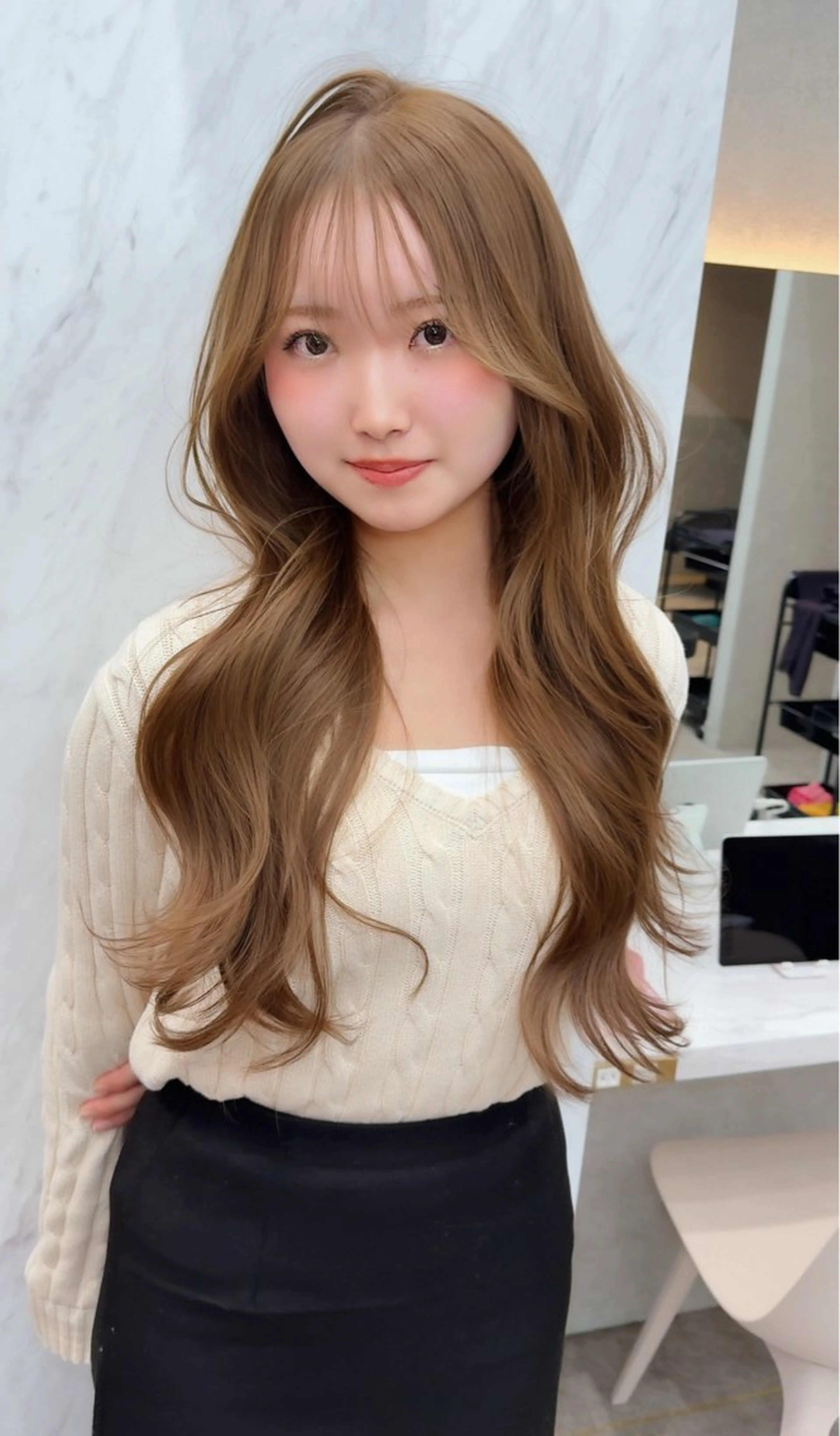 ロング カラー ヘアカラー トリートメント レイヤーダブルカラー KYONのヘアスタイル
