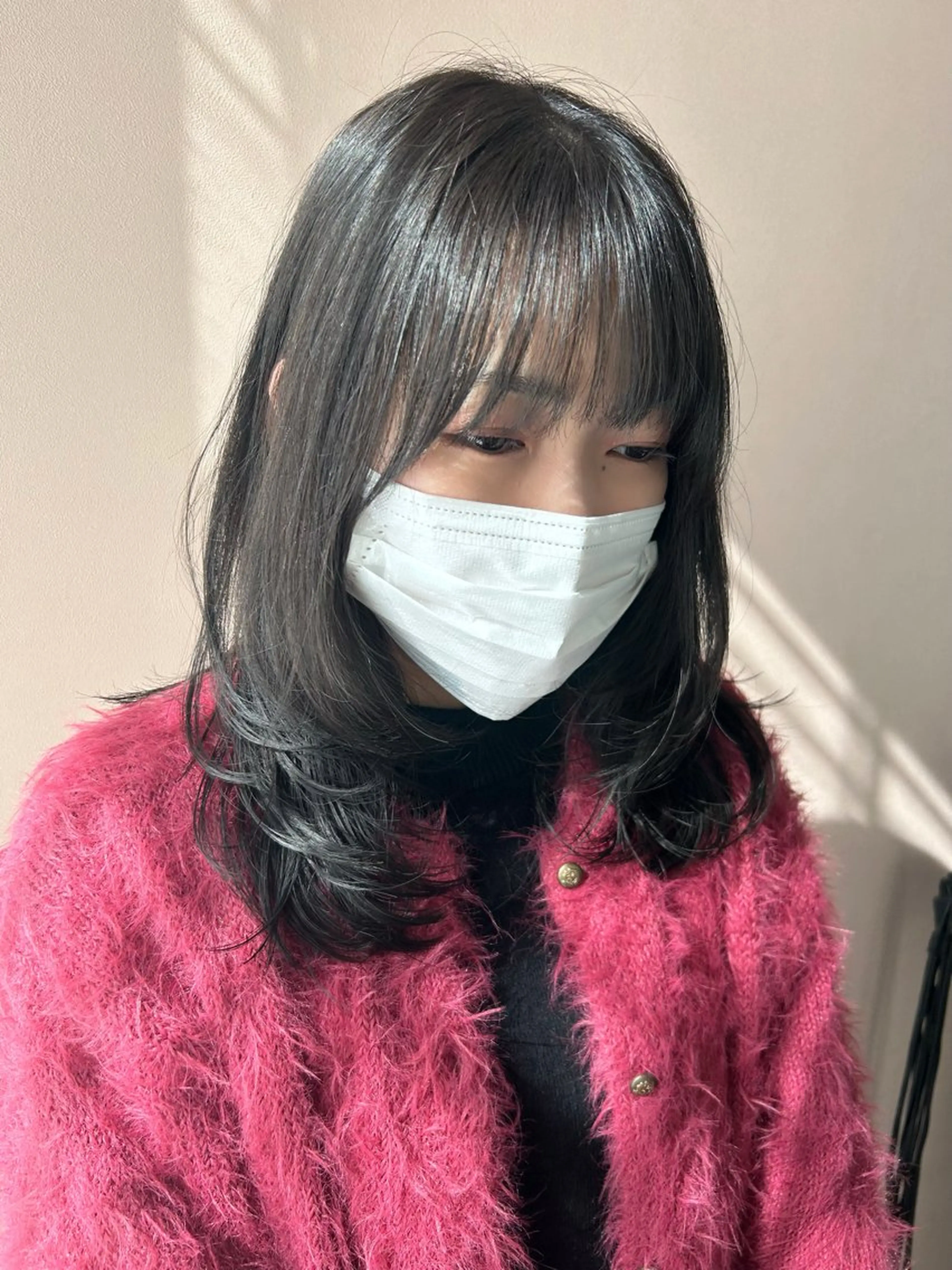 セミロング カラー レイヤーカット hub hair レイヤー/透明感のヘアスタイル