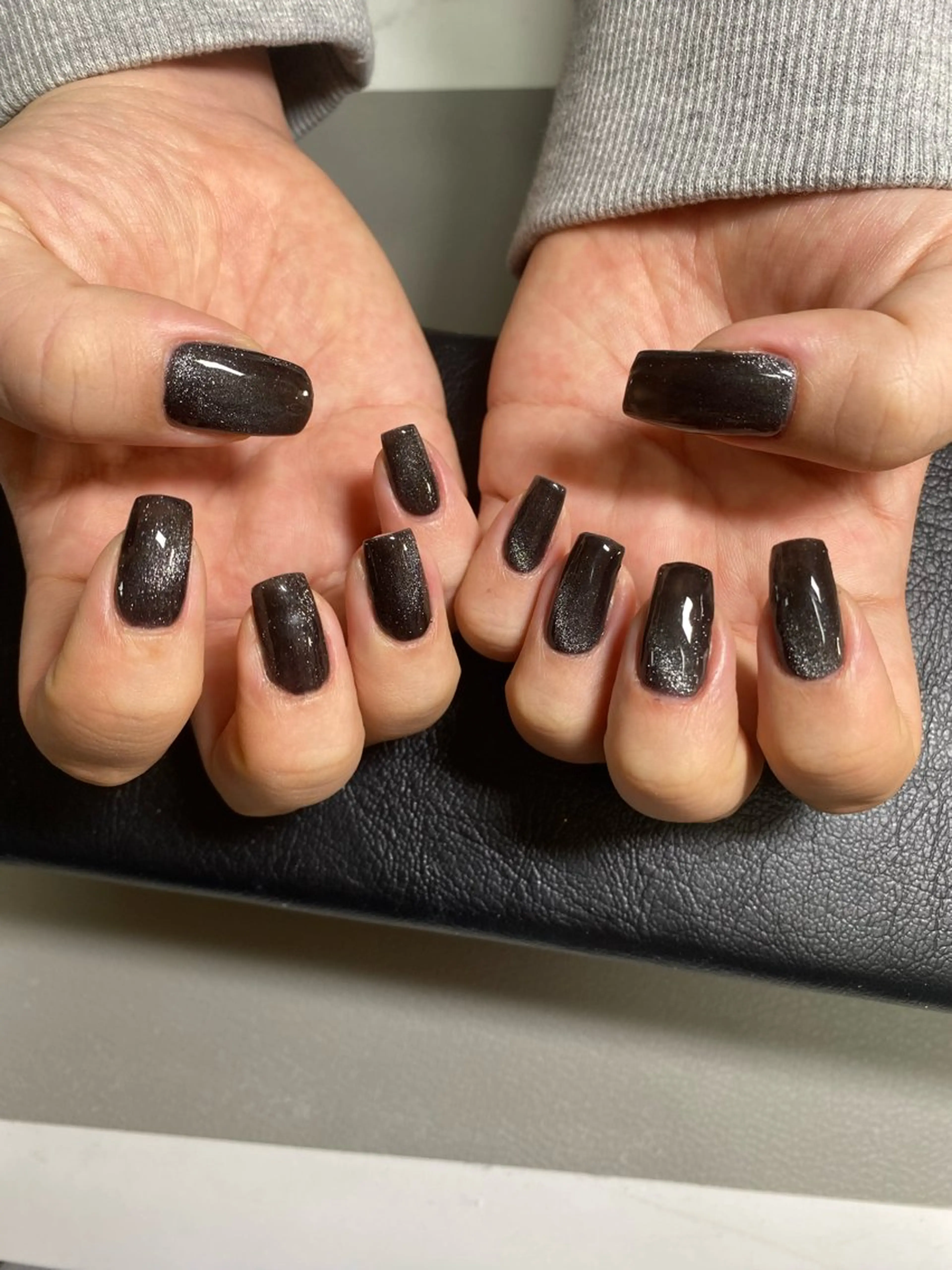 ネイル シルバー スクエアネイル ネイル サヴォイ ❁⃘*.ﾟSAYAのネイルデザイン