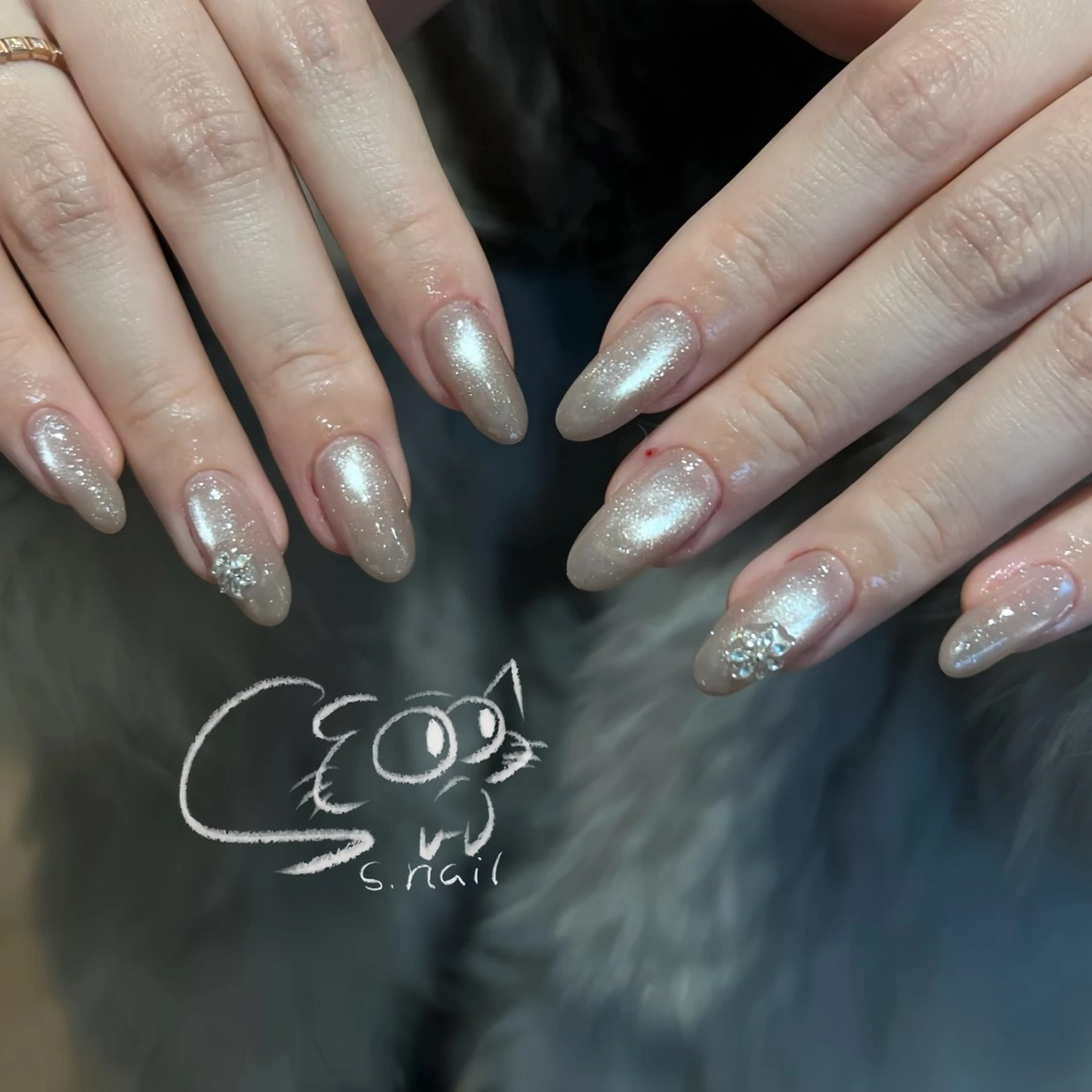 ネイル チークネイル フレンチネイル グラデーション マグネットネイル ワンカラーネイル S.nail _のネイルデザイン