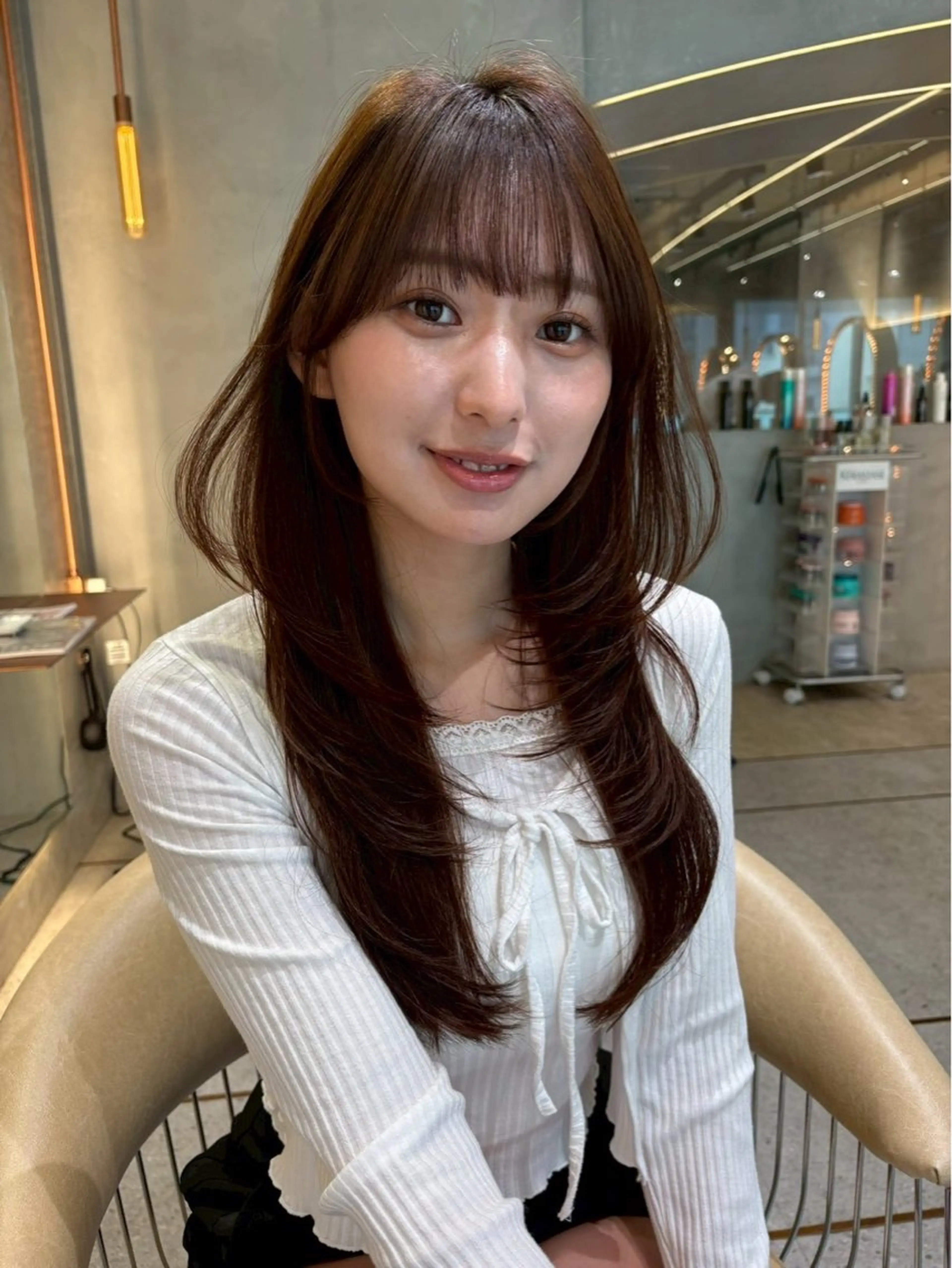 無料レイヤーカット+シャンプートリートメント付きの写真