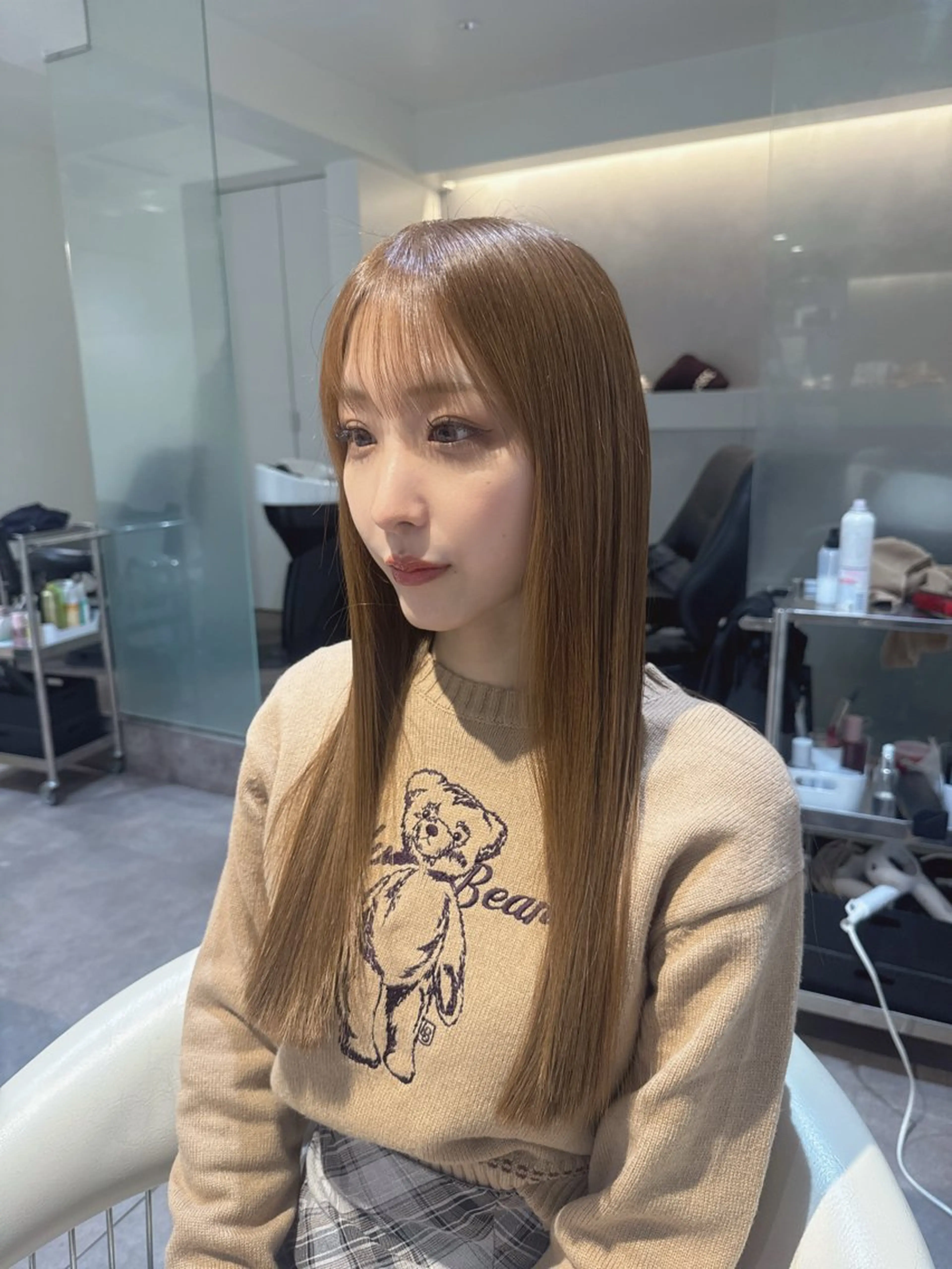 ロング カラー ベージュカラー ブリーチ ショコラベージュ 透明感カラー ブリーチなしカラー カット ヘアカラー トリートメント 💎透明感カラー特化 💎TAISEIのヘアスタイル