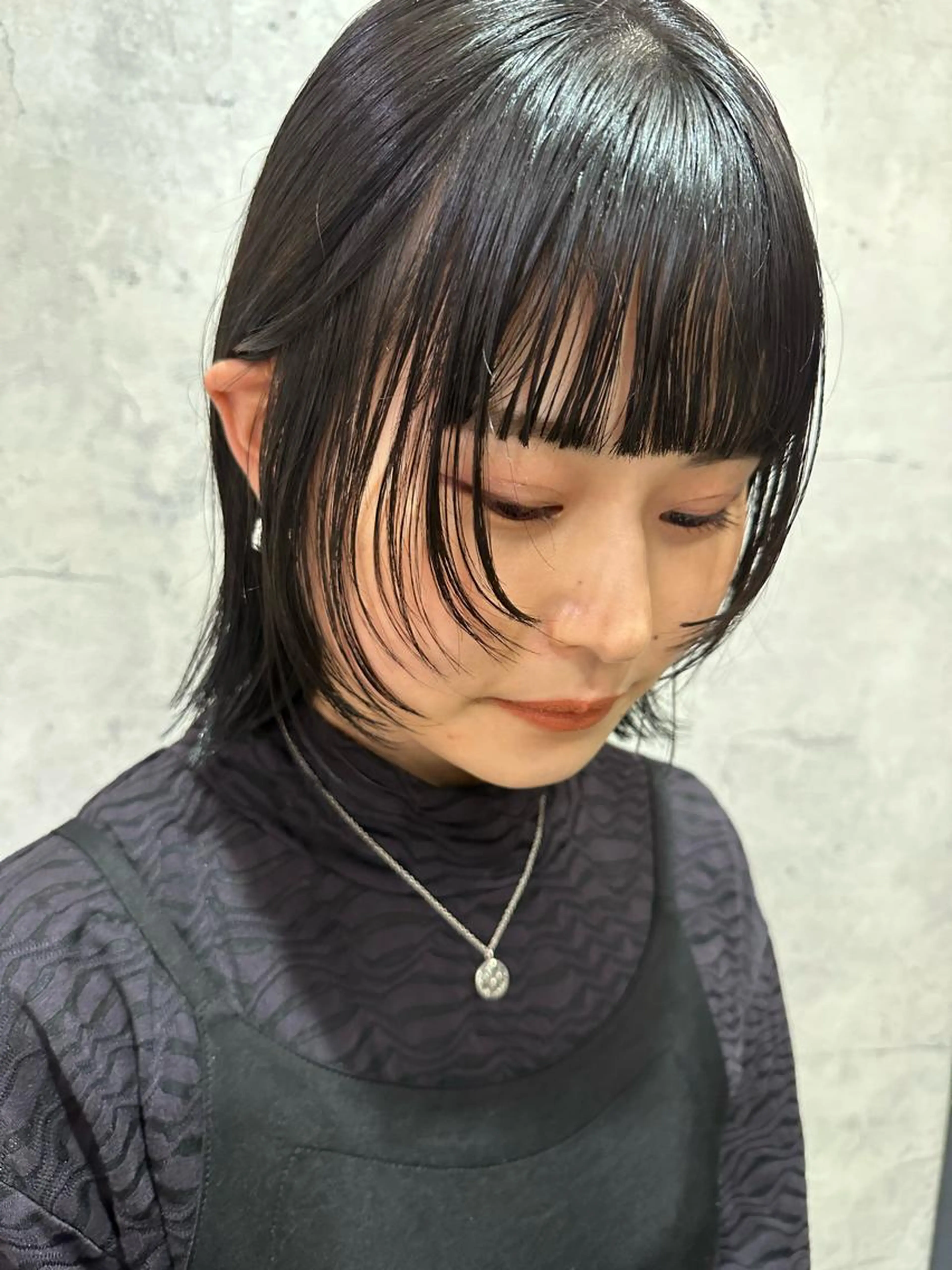 小顔前髪カットの写真