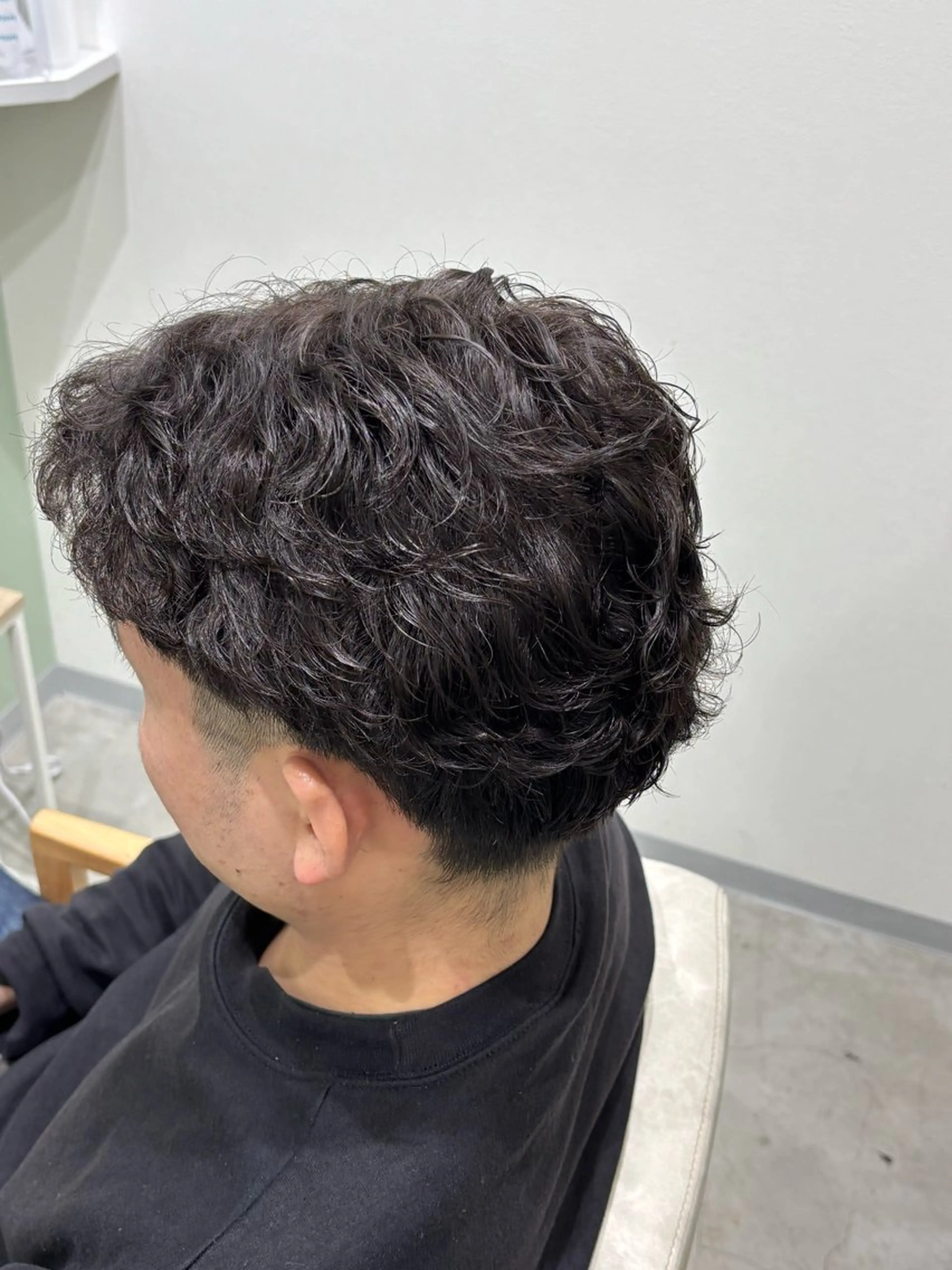 ショート パーマ メンズ メンズパーマ スパイラルパーマ カット パーマ Rosa Blanche by est所属・メンズ/パーマ/ 暗カラー/ゆうきのヘアスタイル