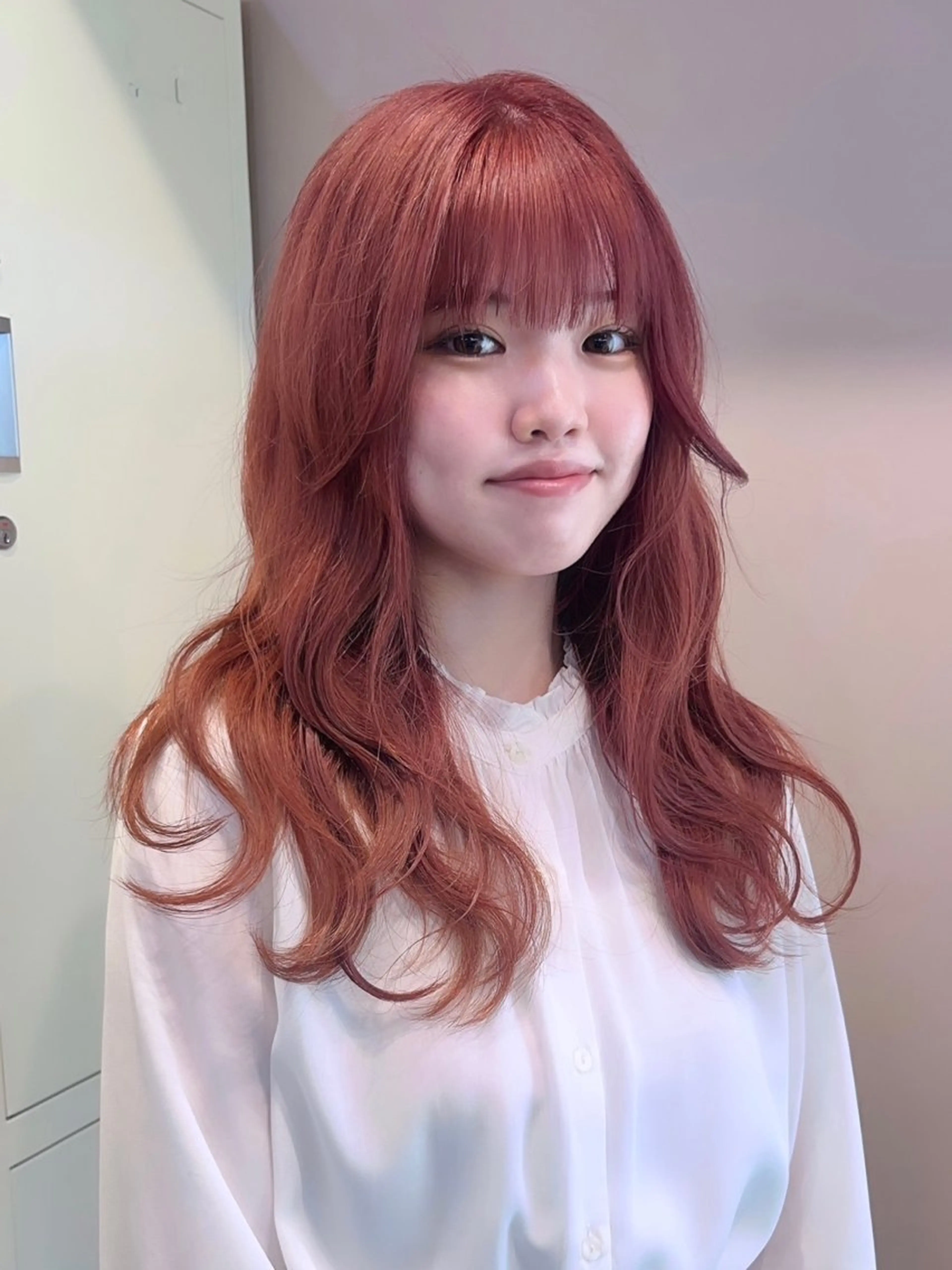 セミロング カラー ベージュカラー ブリーチ ピンクカラー ピンクベージュ YUZUKI 🌙のヘアスタイル