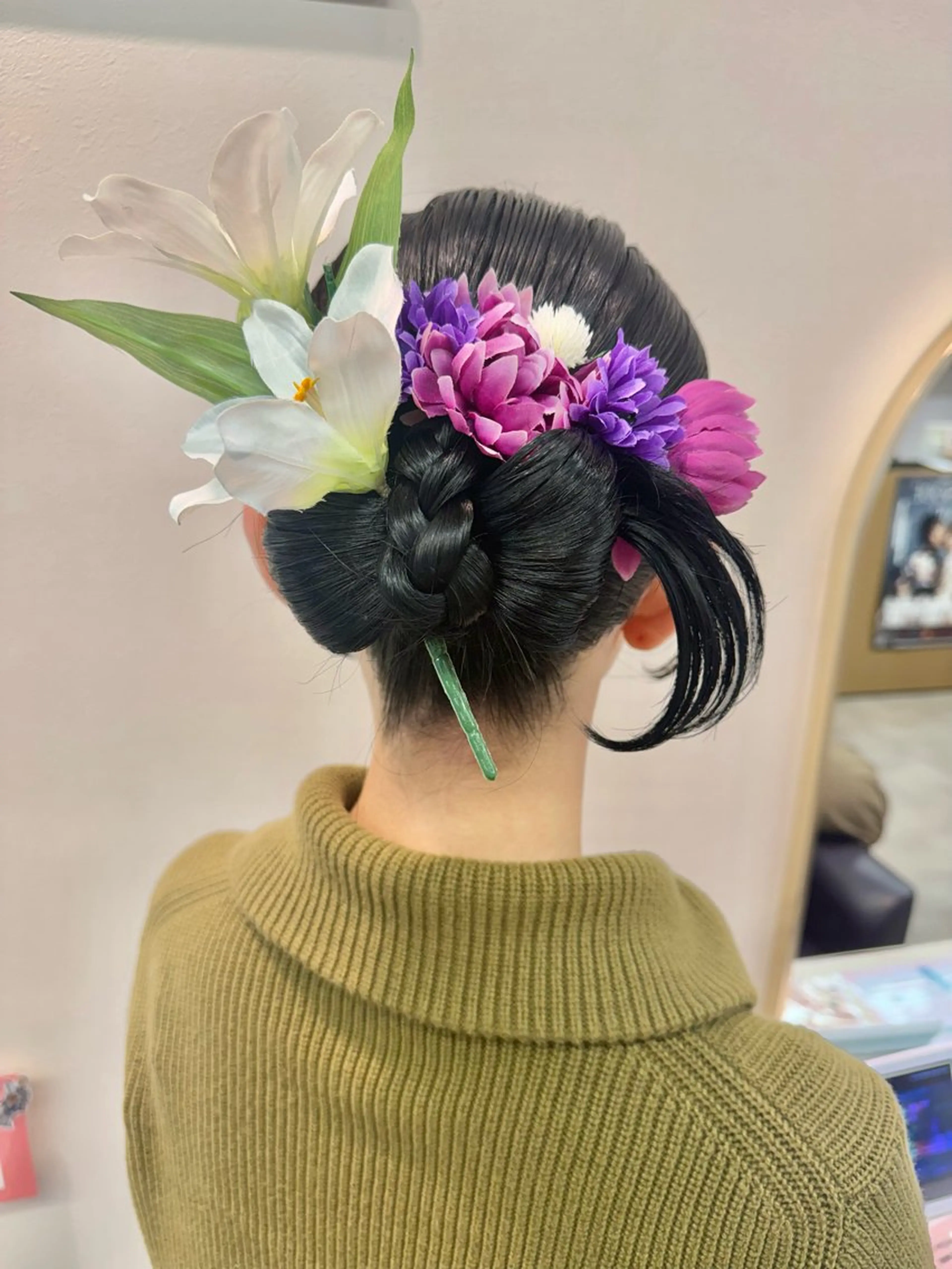 ロング ヘアアレンジ 着付け オタク美容師☃️🩵 ヘアアレンジ/暗髪のヘアスタイル