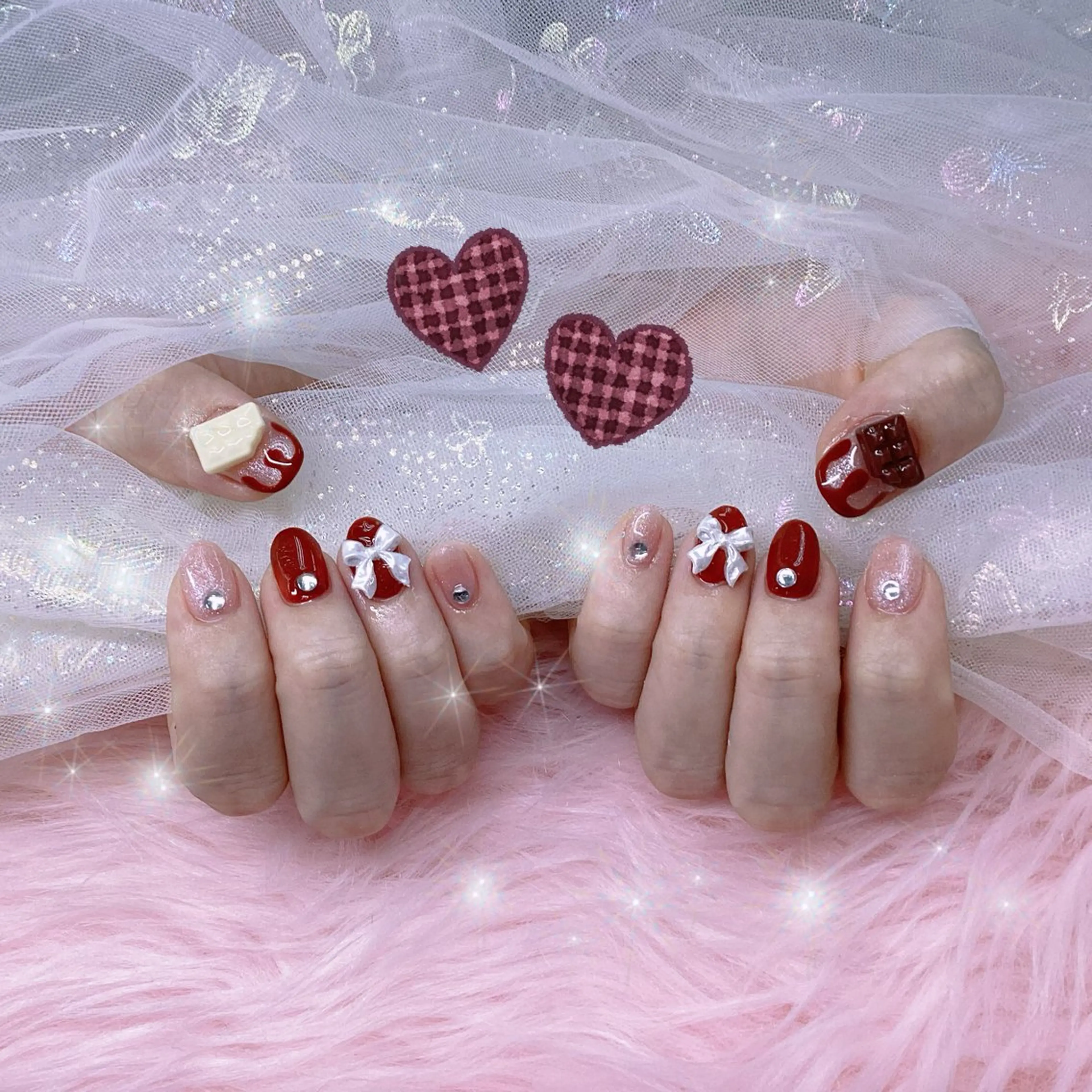 ネイル パーツ全部¥110 サロンミミのネイルデザイン