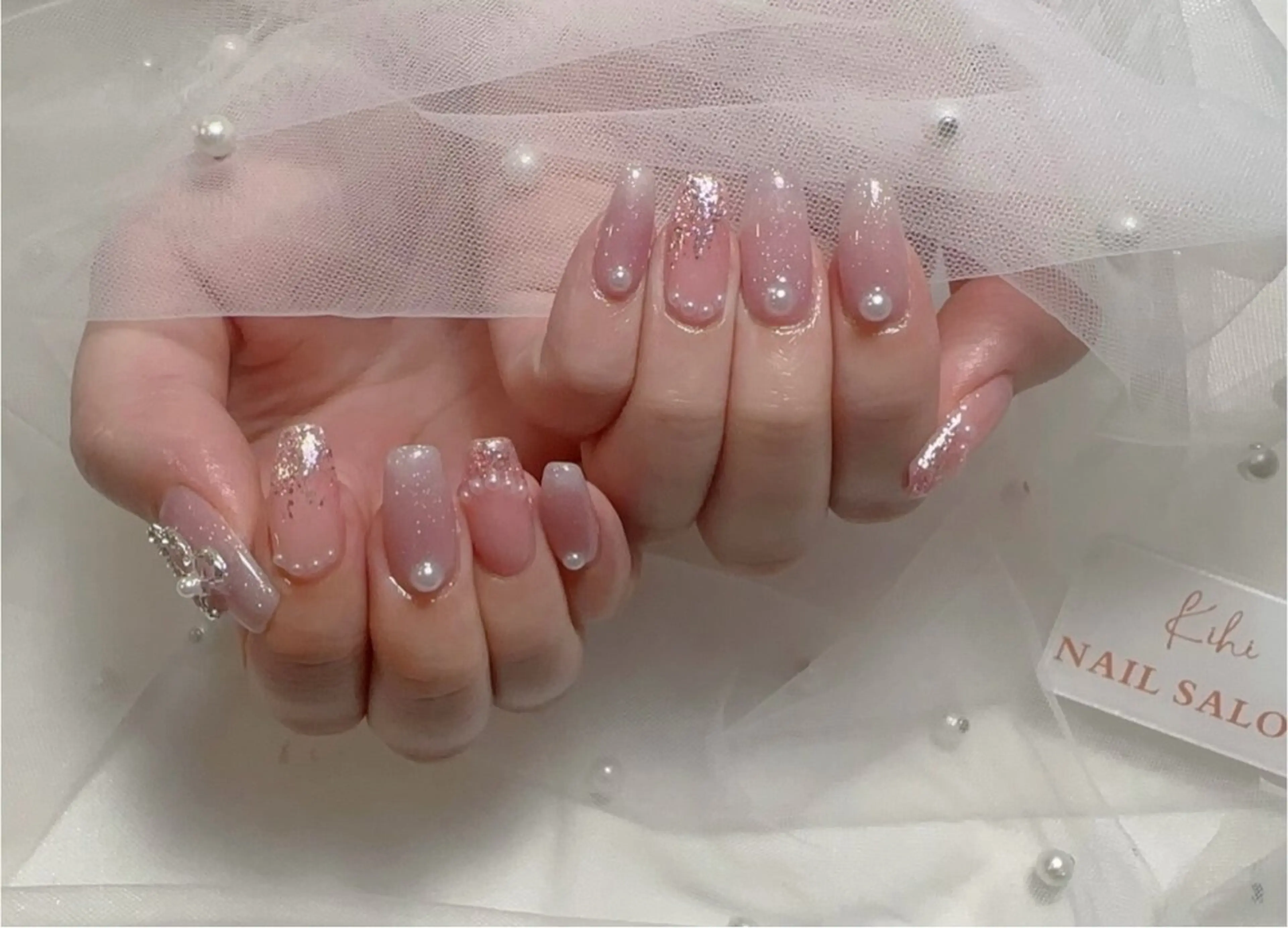 ネイル アートネイル ジェルネイル キラキラネイル 韓国ネイル スカルプネイル ハンドネイル 清水 ユナのネイルデザイン