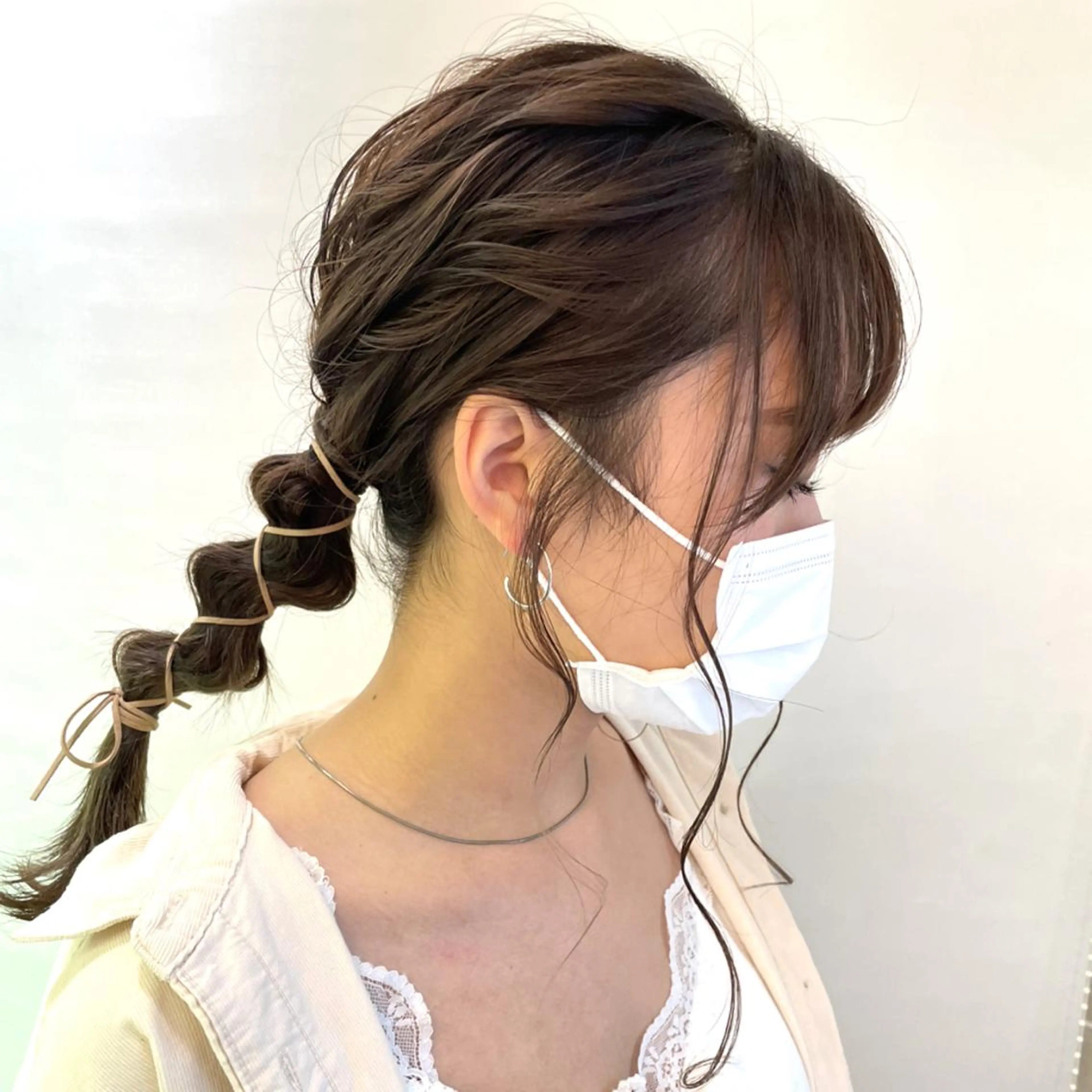 セミロング ヘアアレンジ ヘアセット 佐藤 梨里花 ❤︎のヘアスタイル