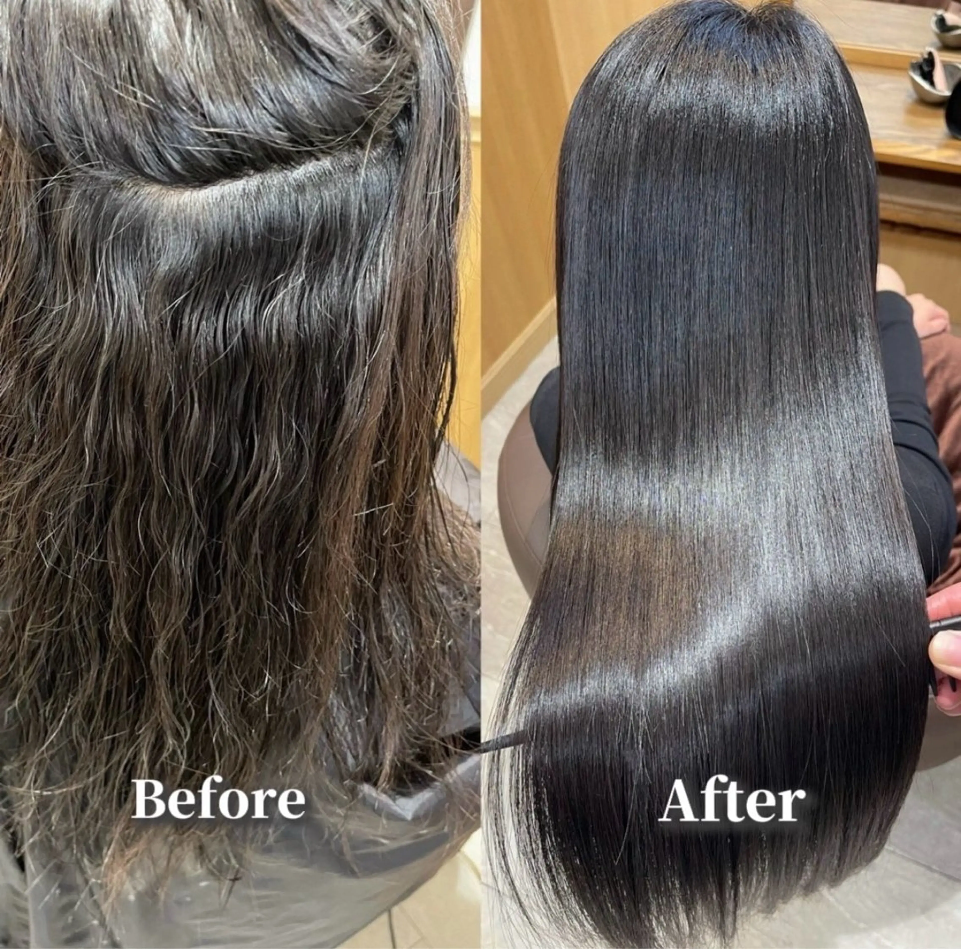 ロング カラー パーマ 【うねり/広がり/ 縮毛矯正】💟まなみのヘアスタイル