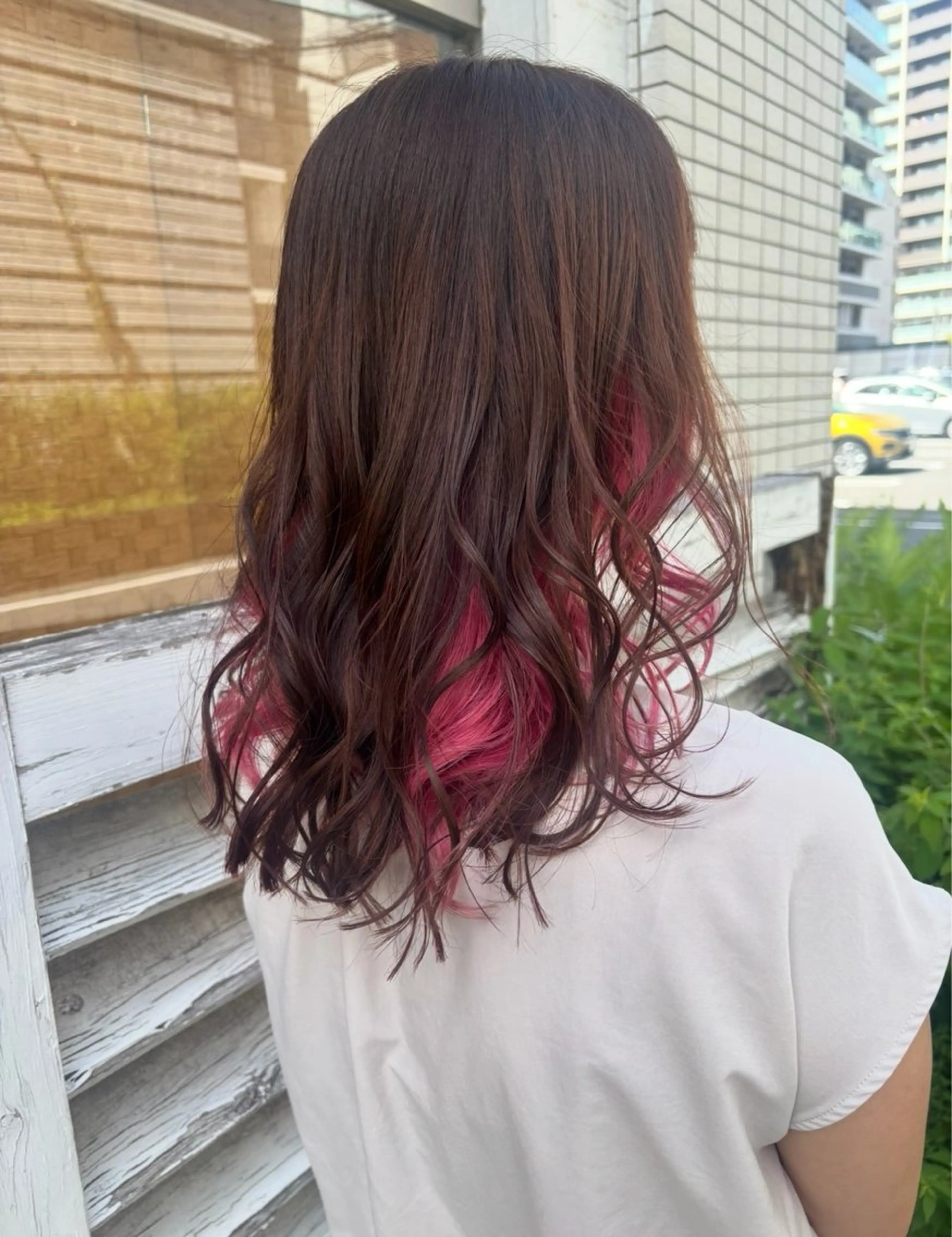 セミロング カラー 石原 姫菜のヘアスタイル