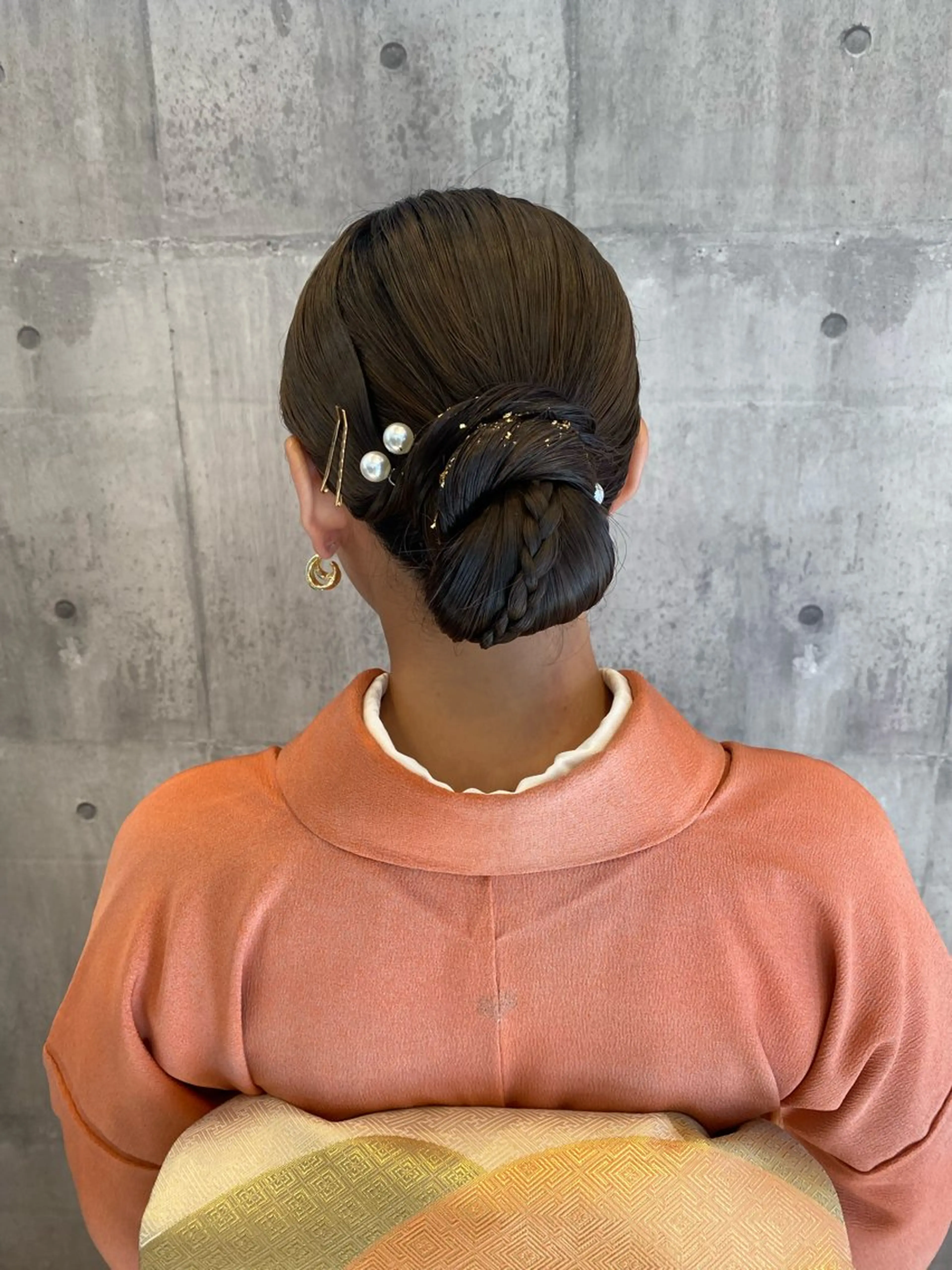 ミディアム ヘアアレンジ 着付け 新谷 桃子のヘアスタイル