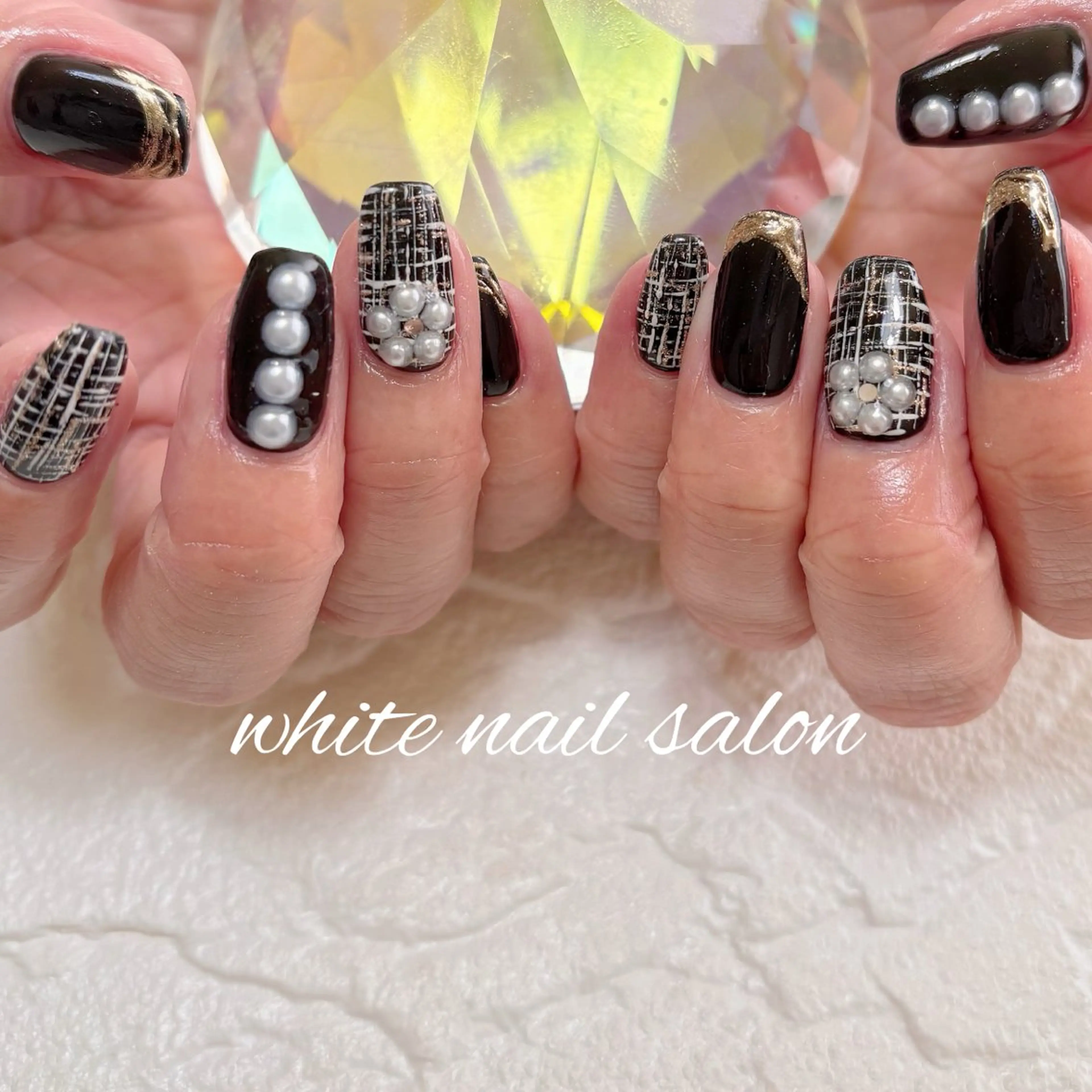 ネイル フットネイル ラメ(グリッター) ハンドネイル white nail salonのネイルデザイン